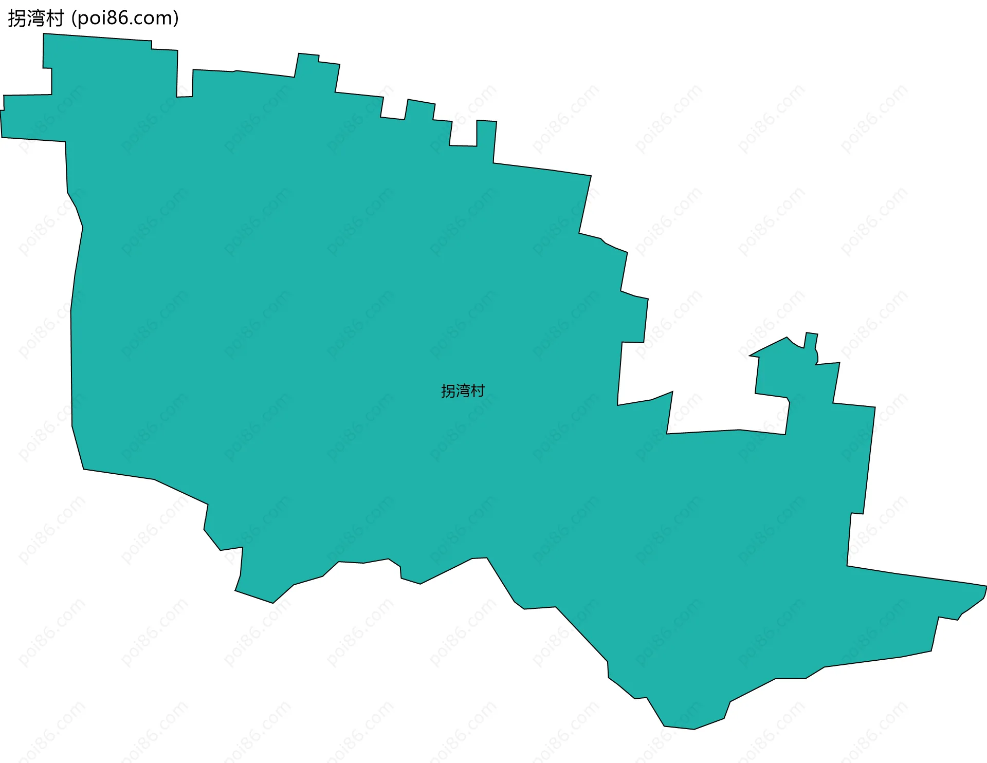 拐湾村边界地图