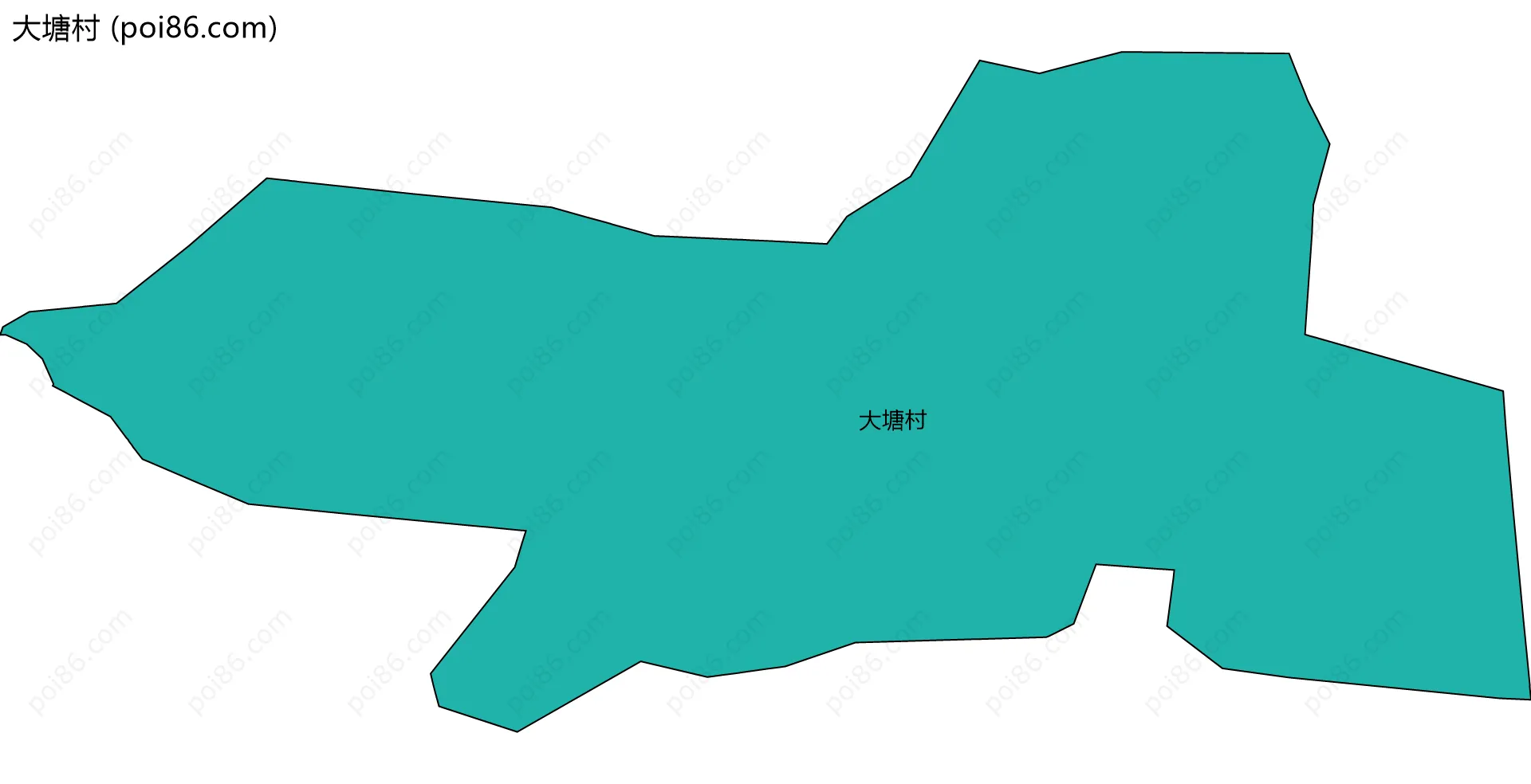 大塘村边界地图