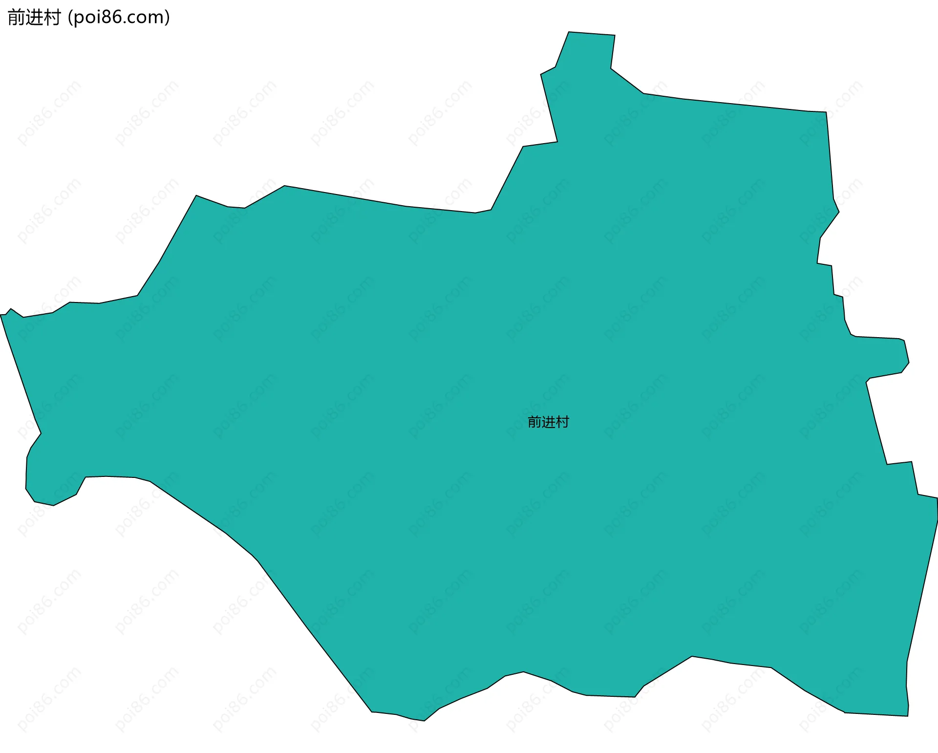 前进村边界地图