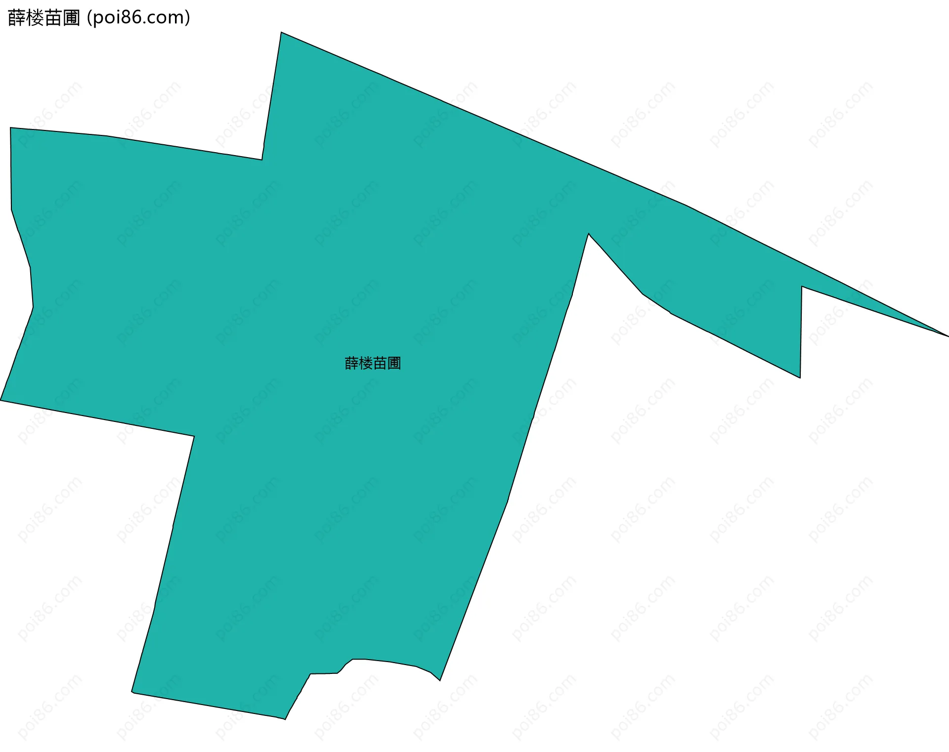 薛楼苗圃边界地图(五级行政区划)