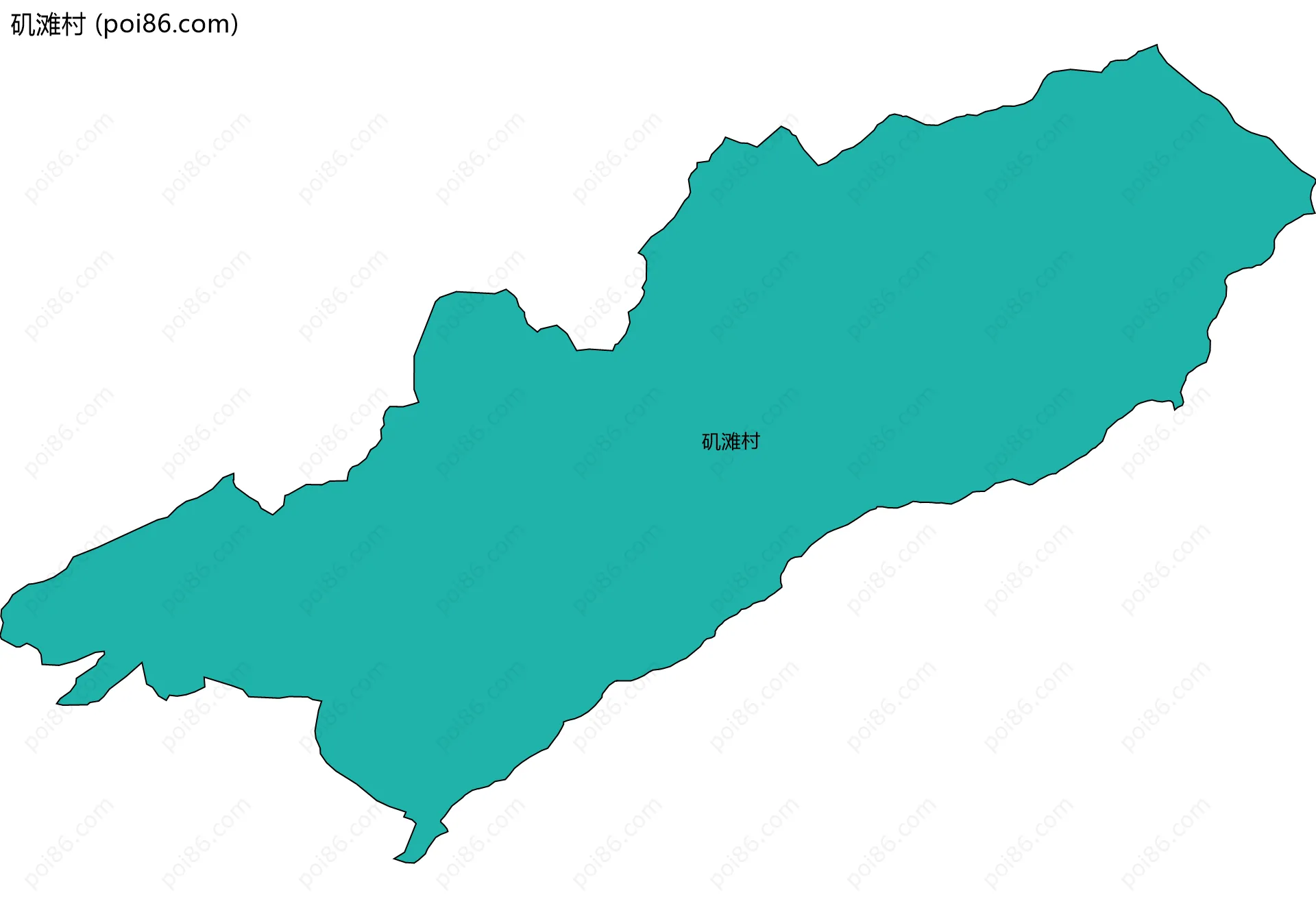 矶滩村边界地图