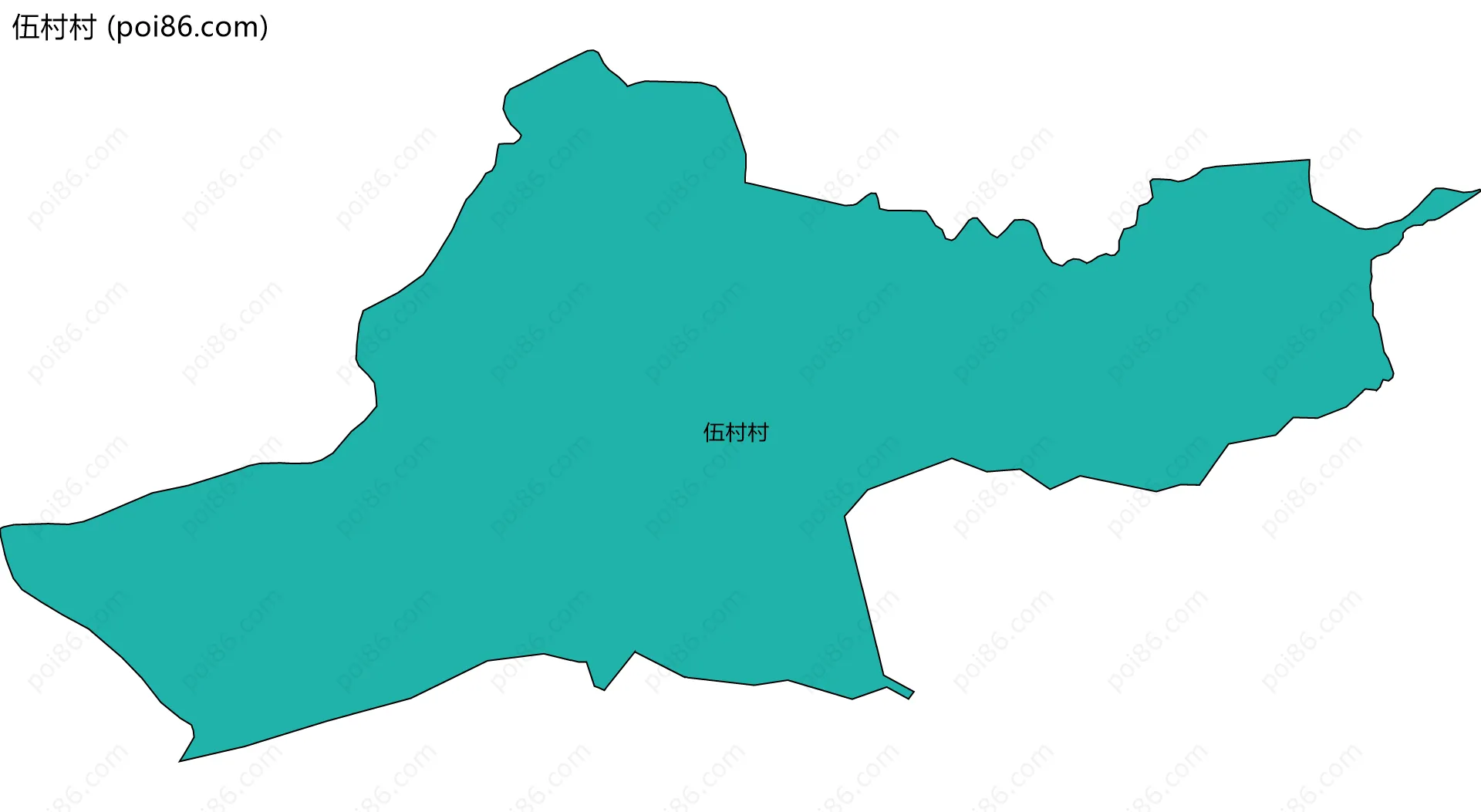 伍村村边界地图