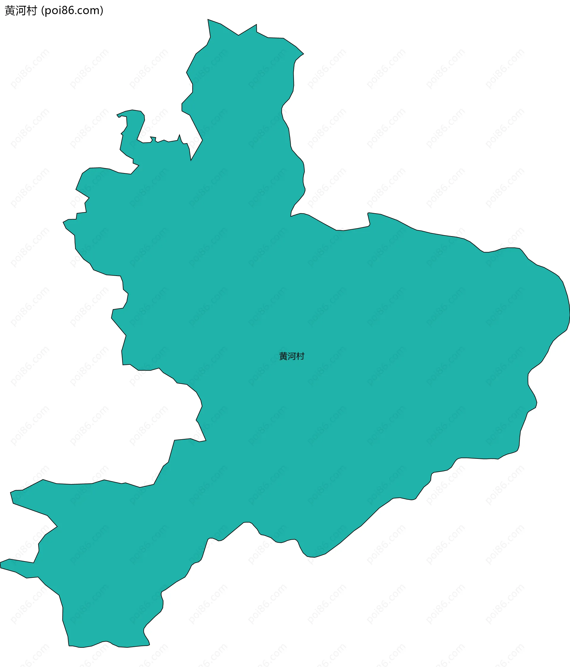 黄河村边界地图