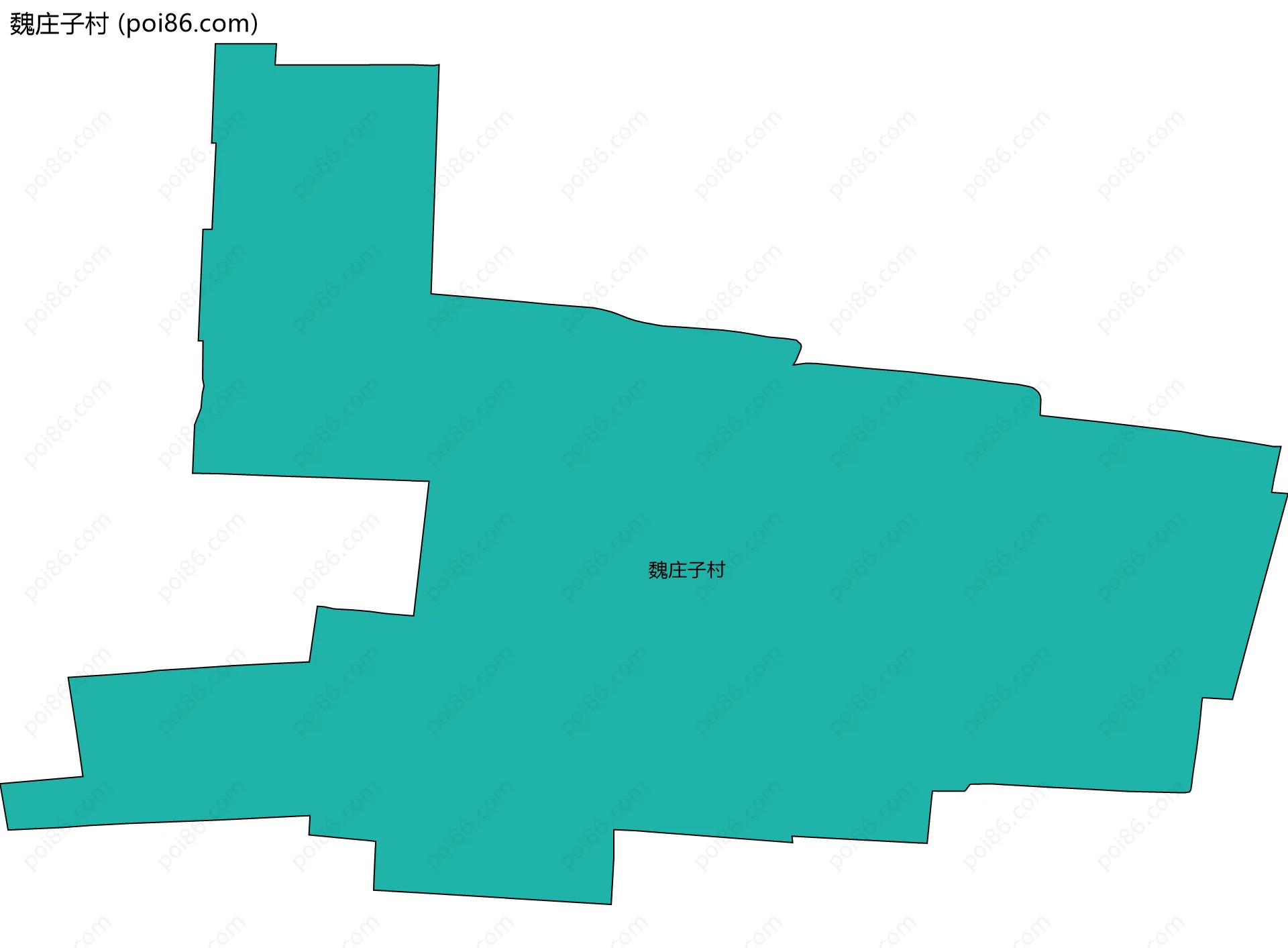 魏庄子村边界地图