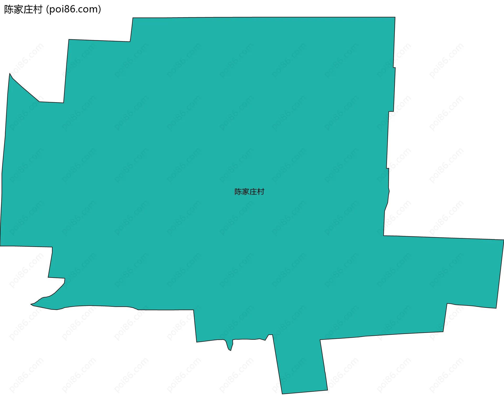 陈家庄村边界地图