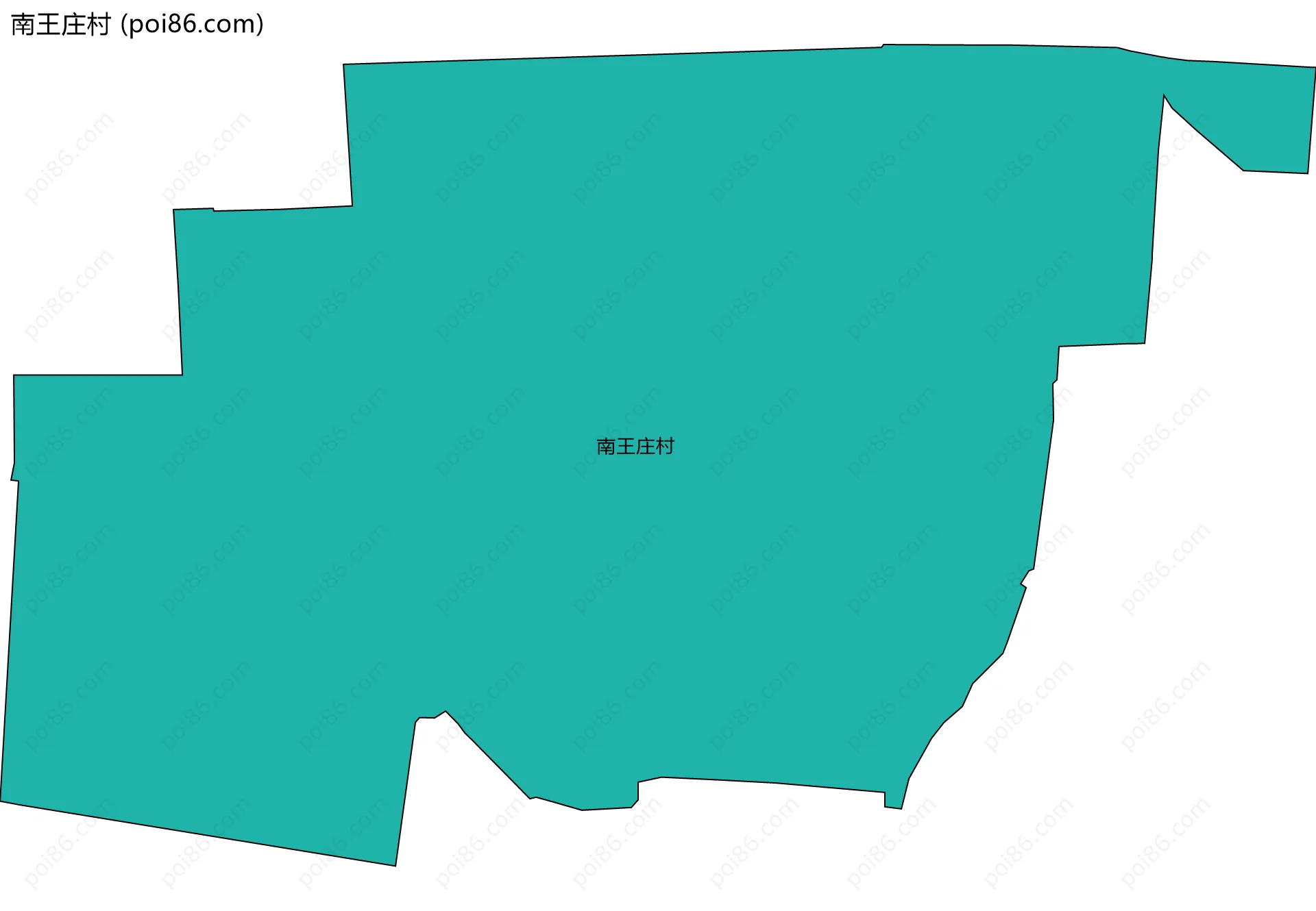 南王庄村边界地图