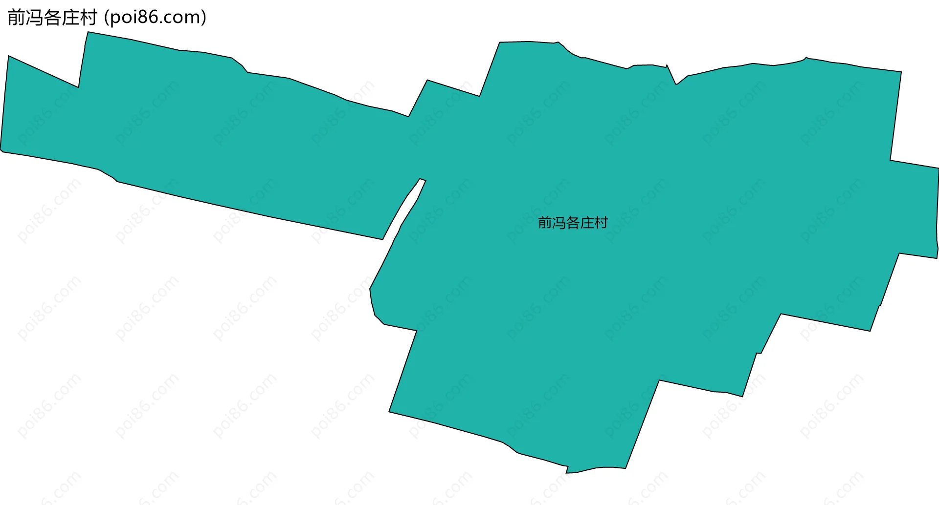 前冯各庄村边界地图