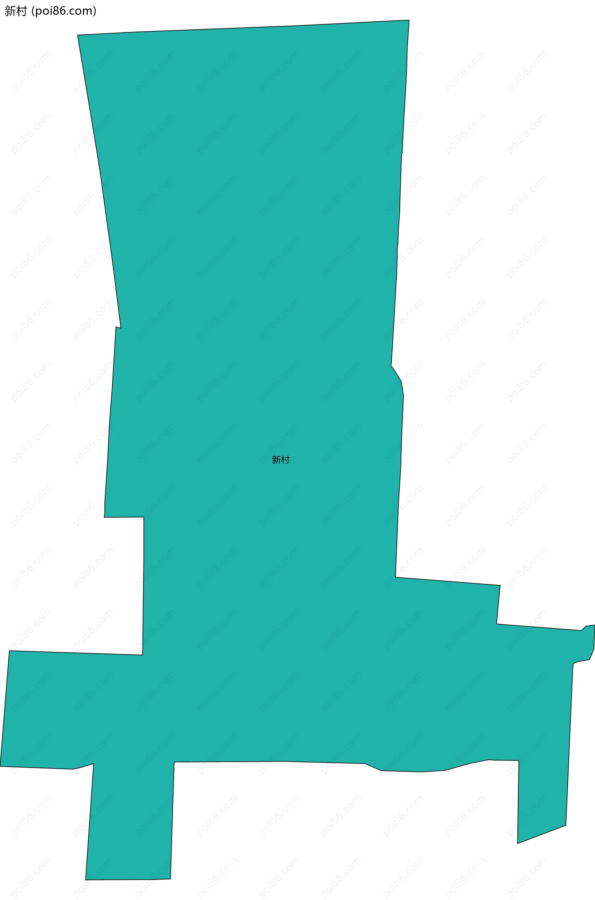 新村边界地图