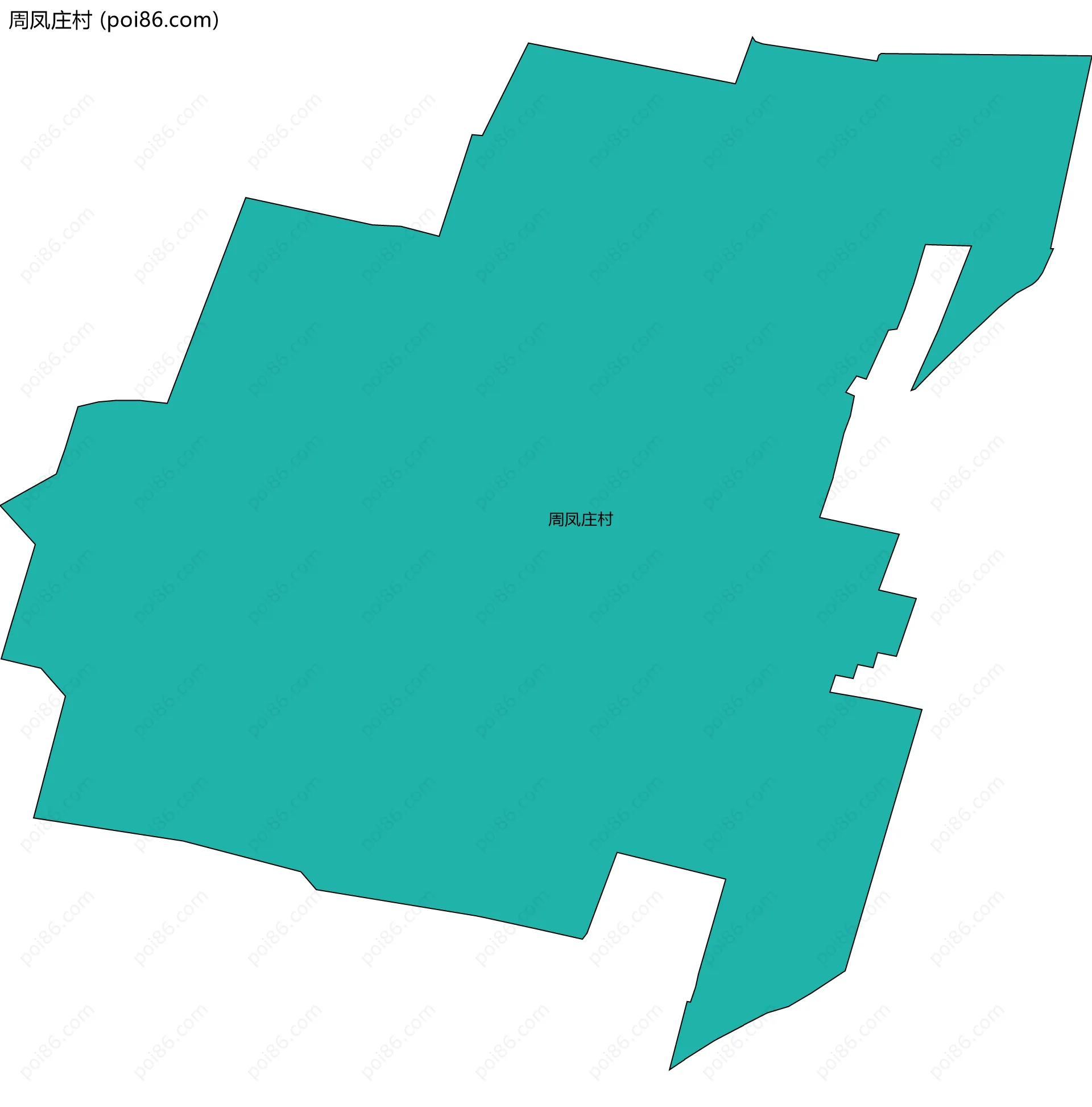 周凤庄村边界地图