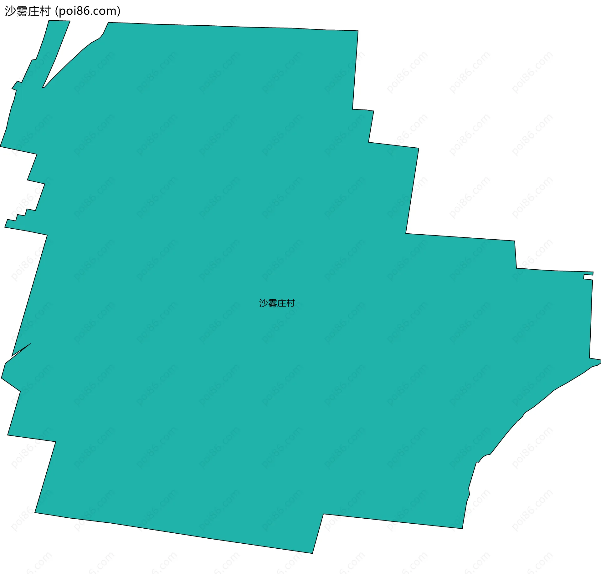 沙雾庄村边界地图
