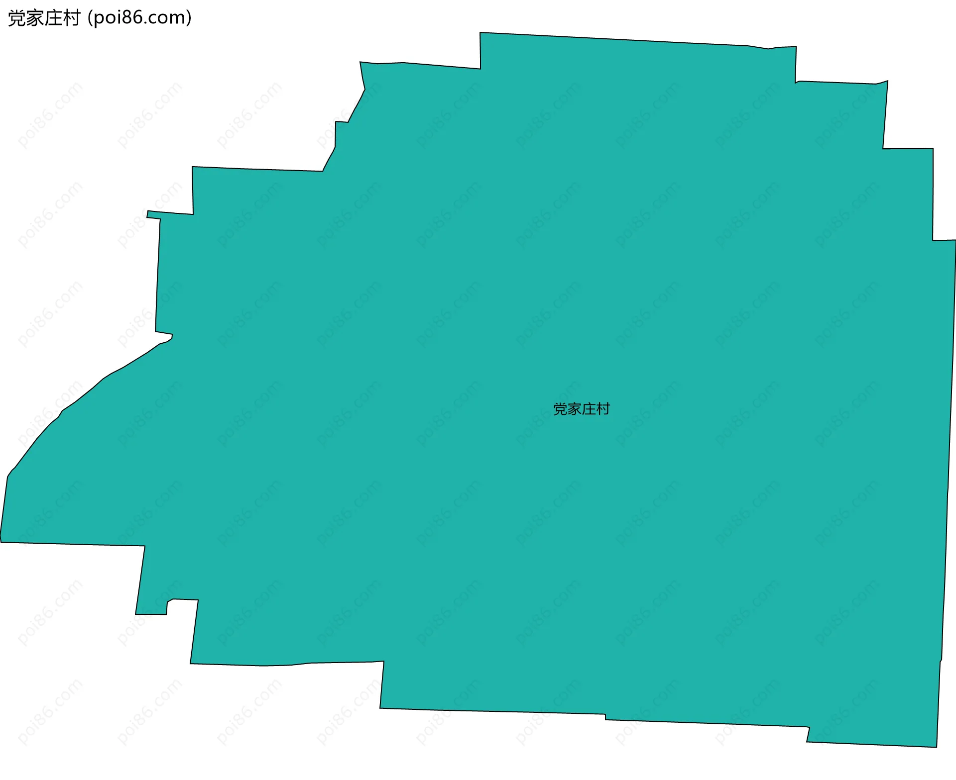 党家庄村边界地图