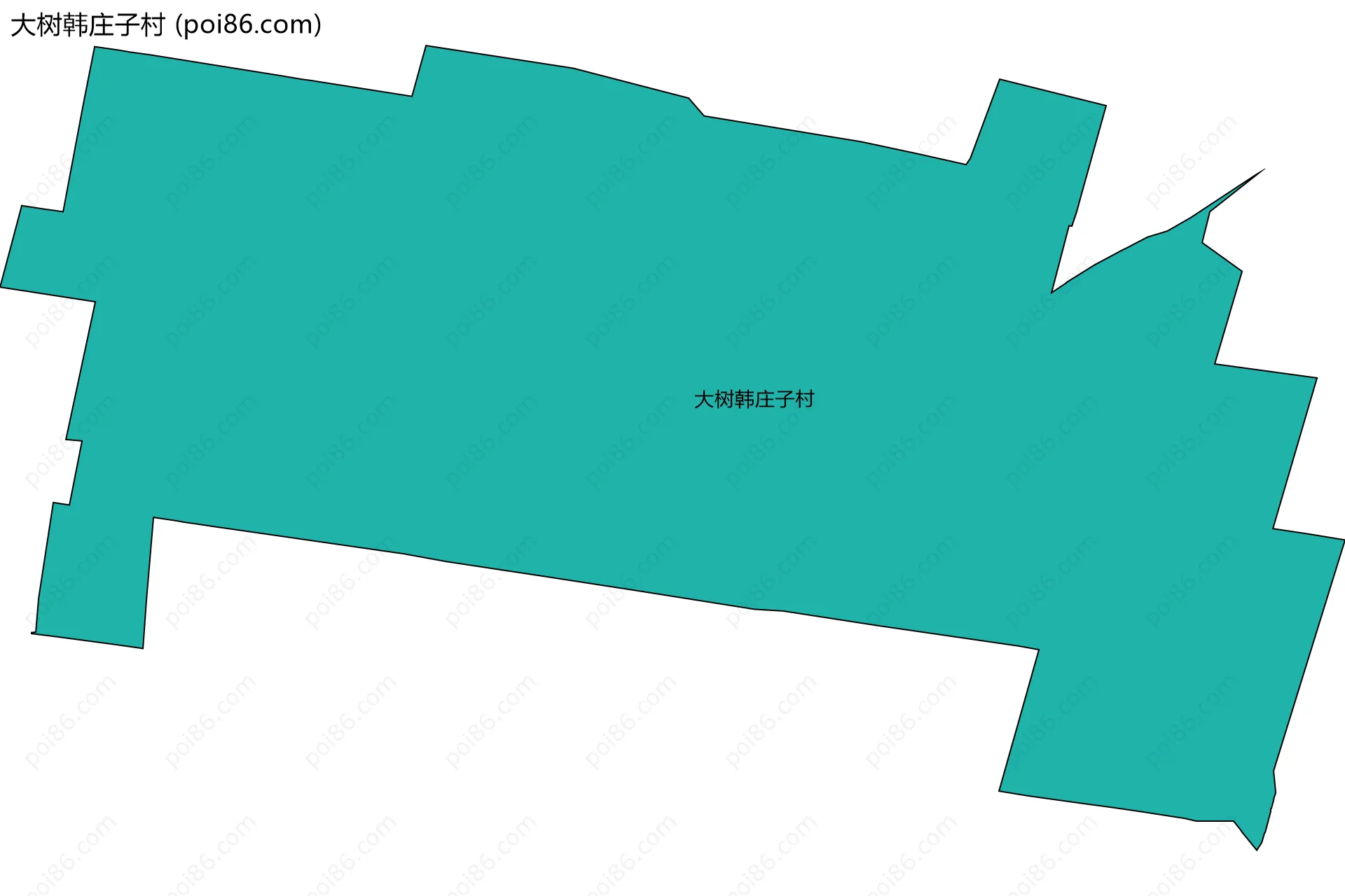 大树韩庄子村边界地图