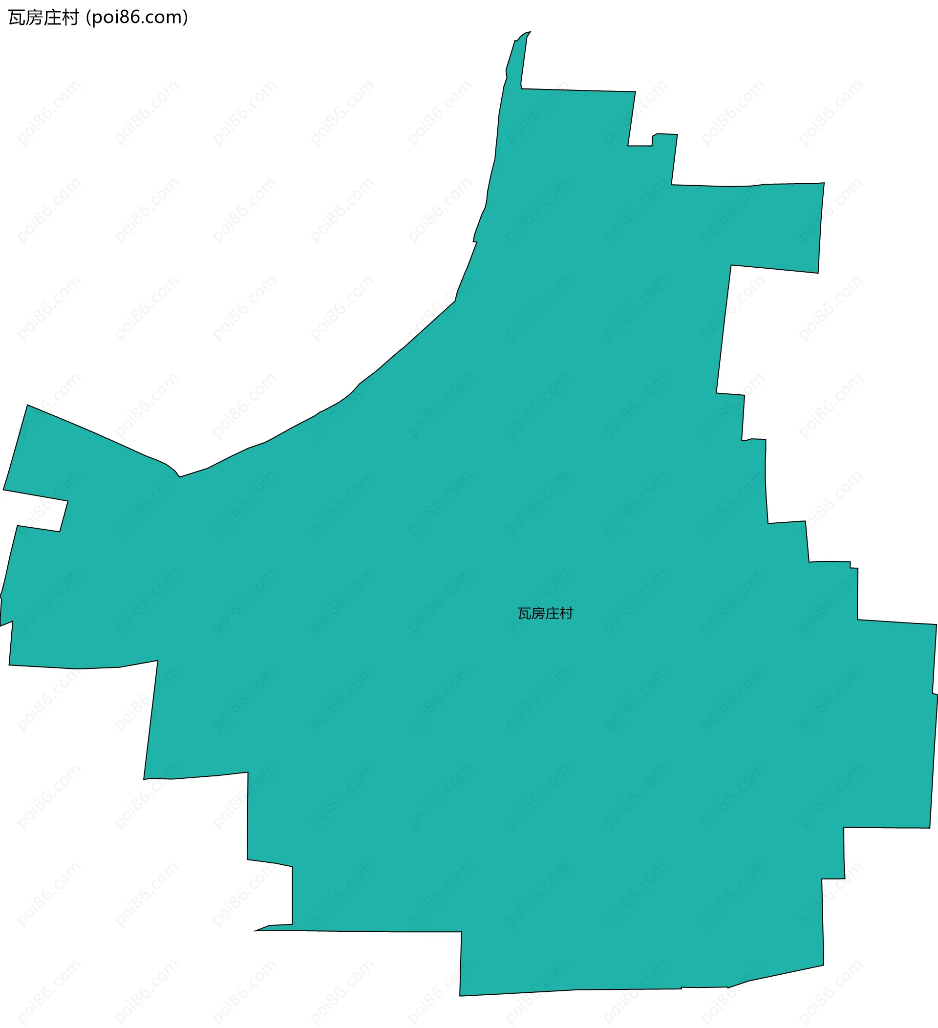 瓦房庄村边界地图