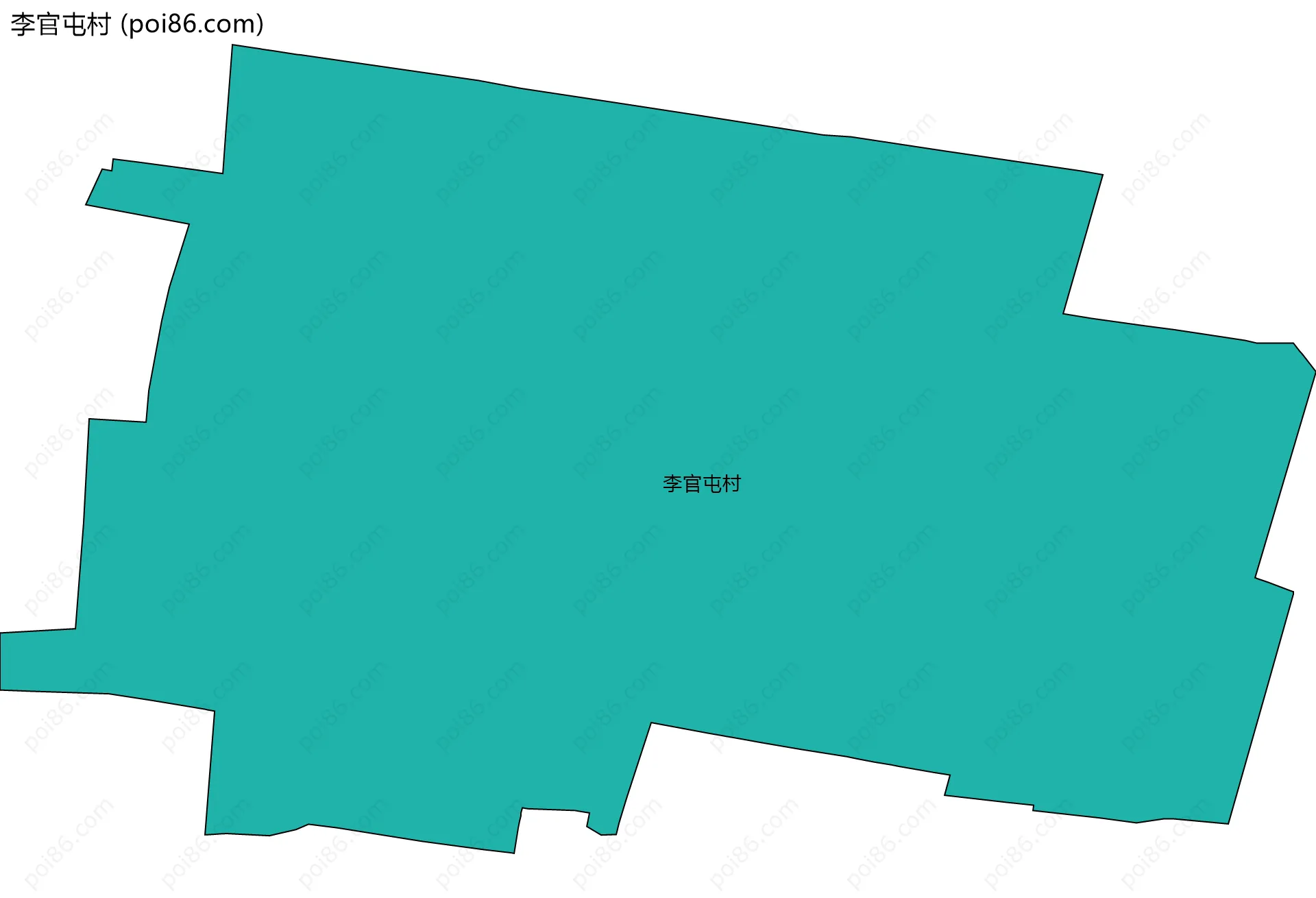 李官屯村边界地图