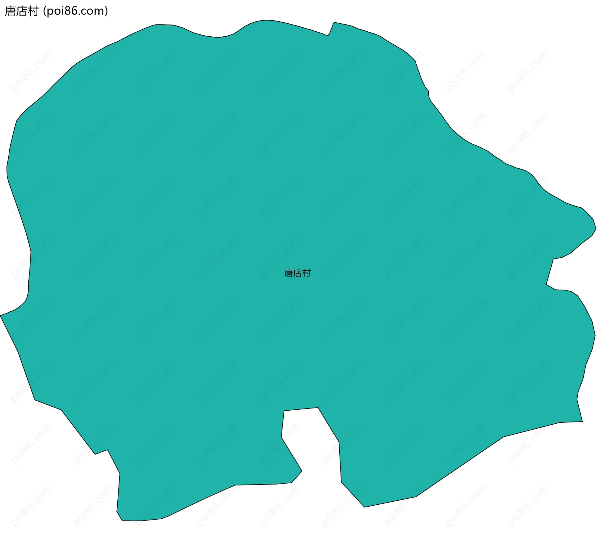 唐店村边界地图