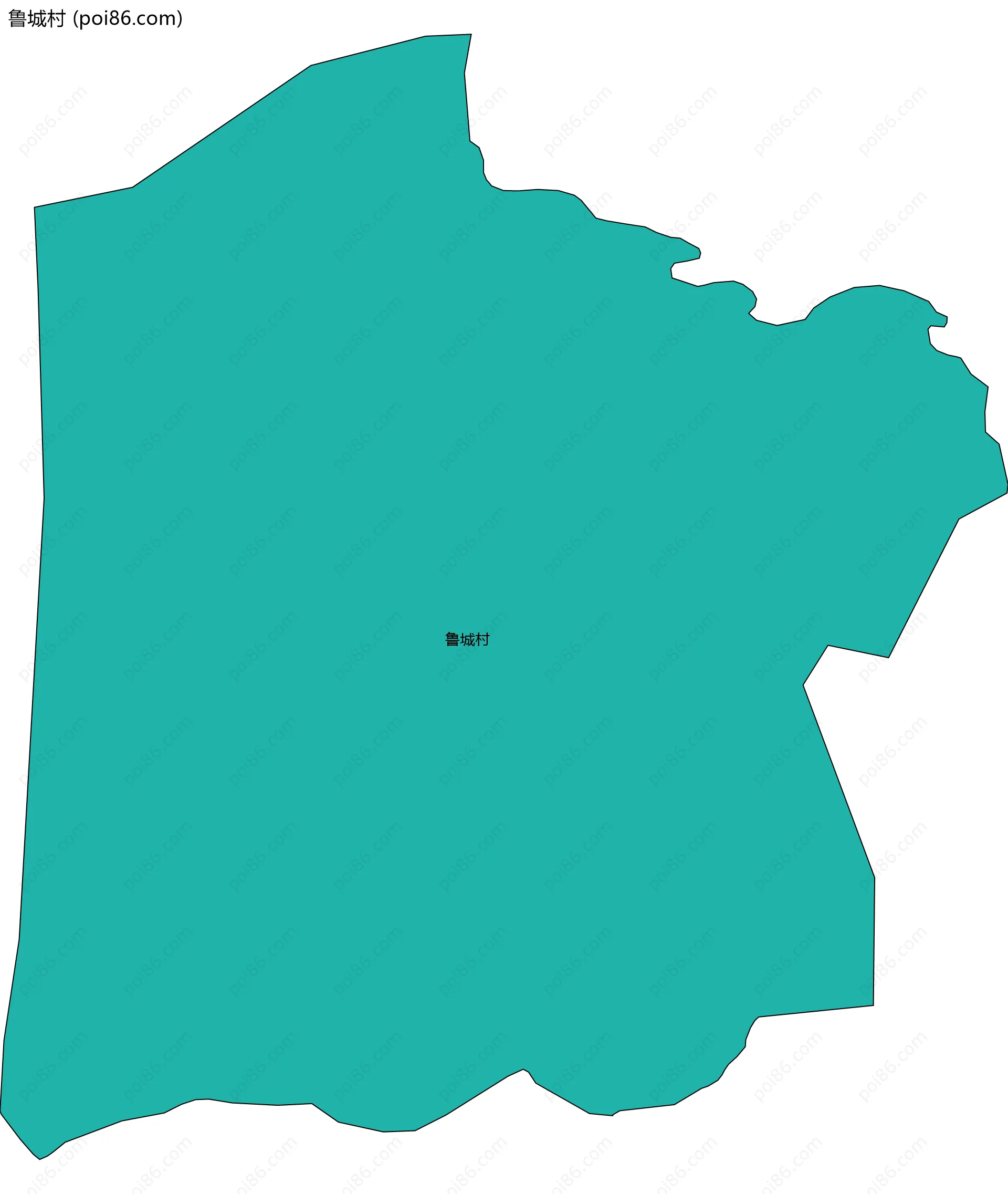 鲁城村边界地图