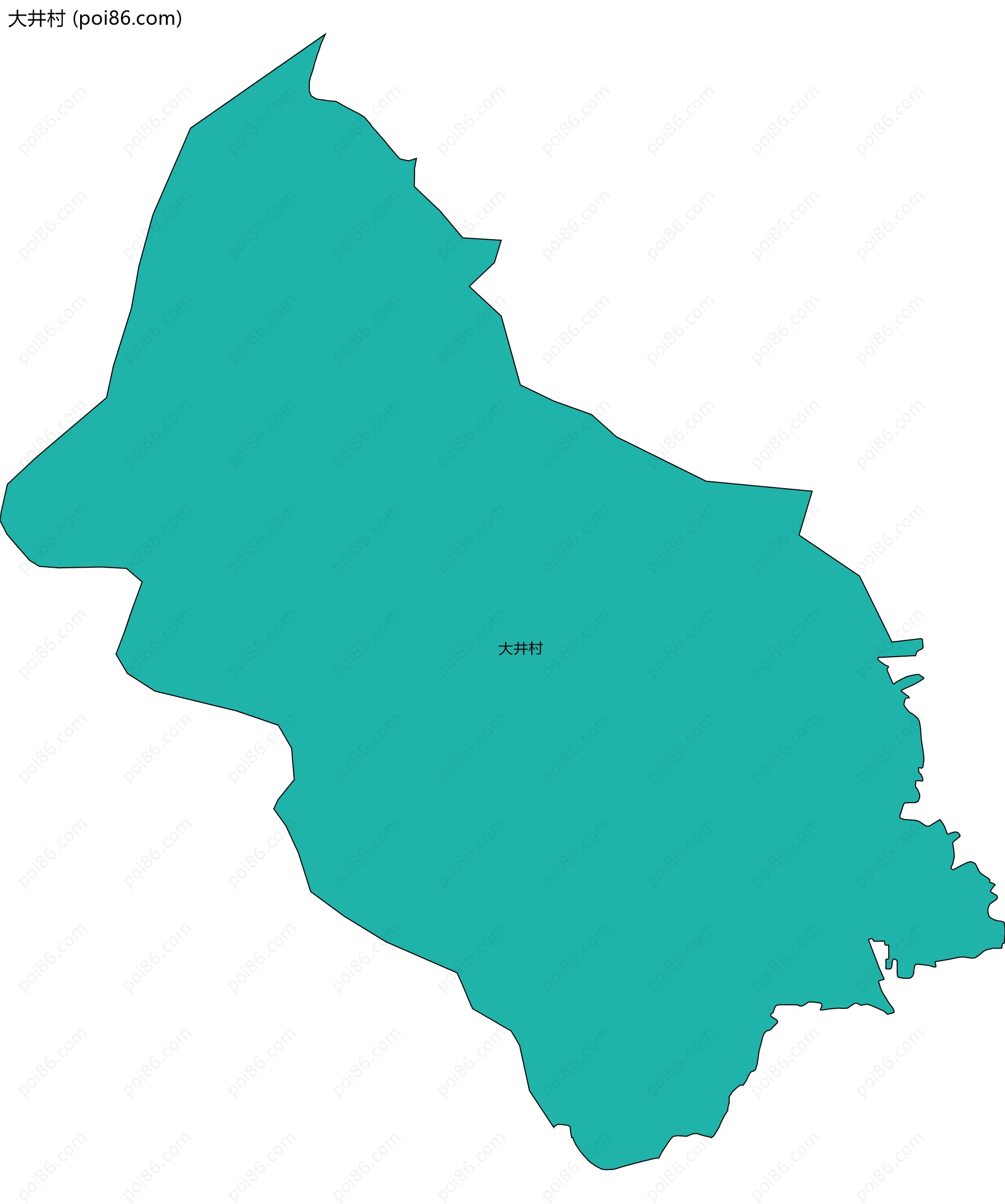 大井村边界地图