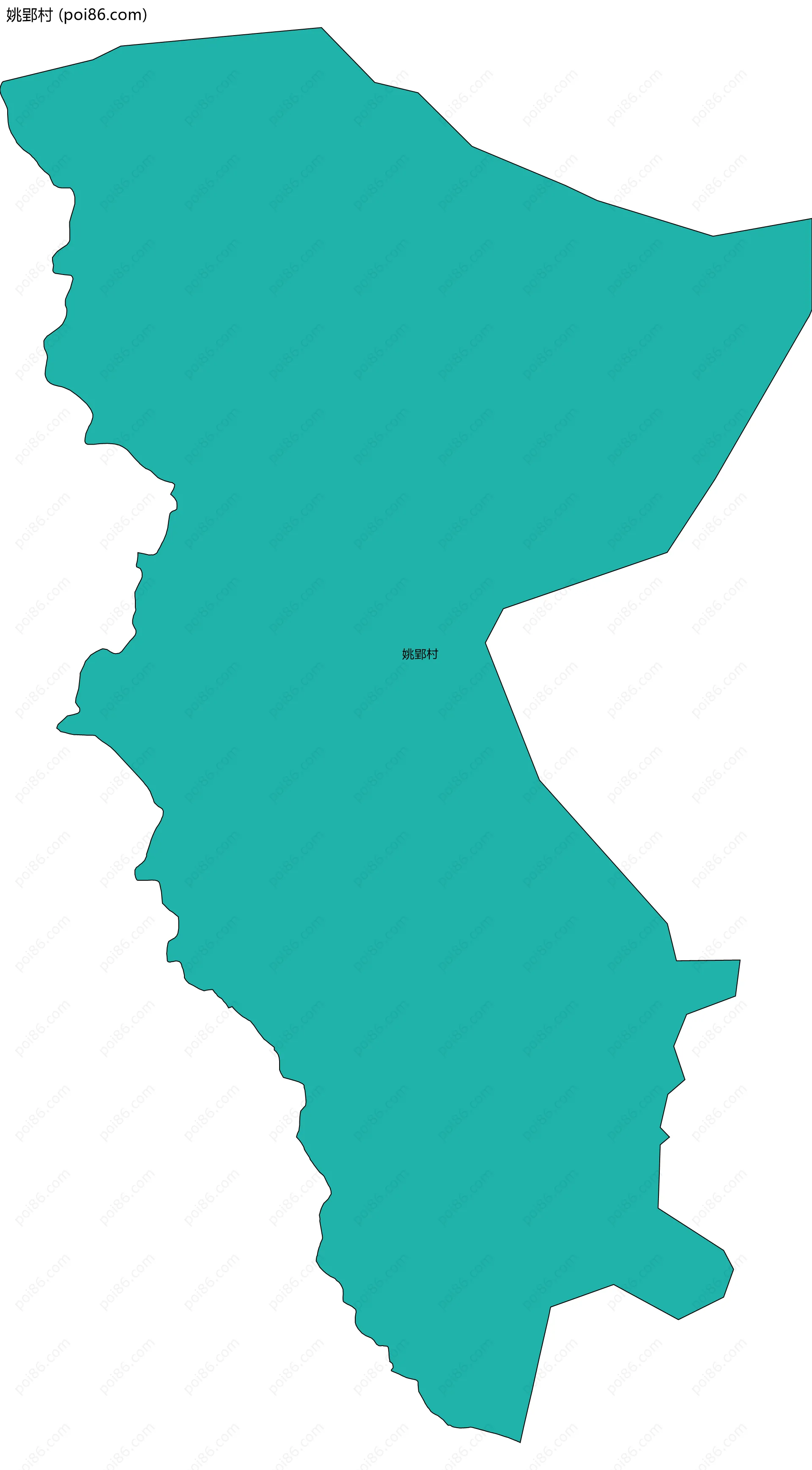 姚郢村边界地图