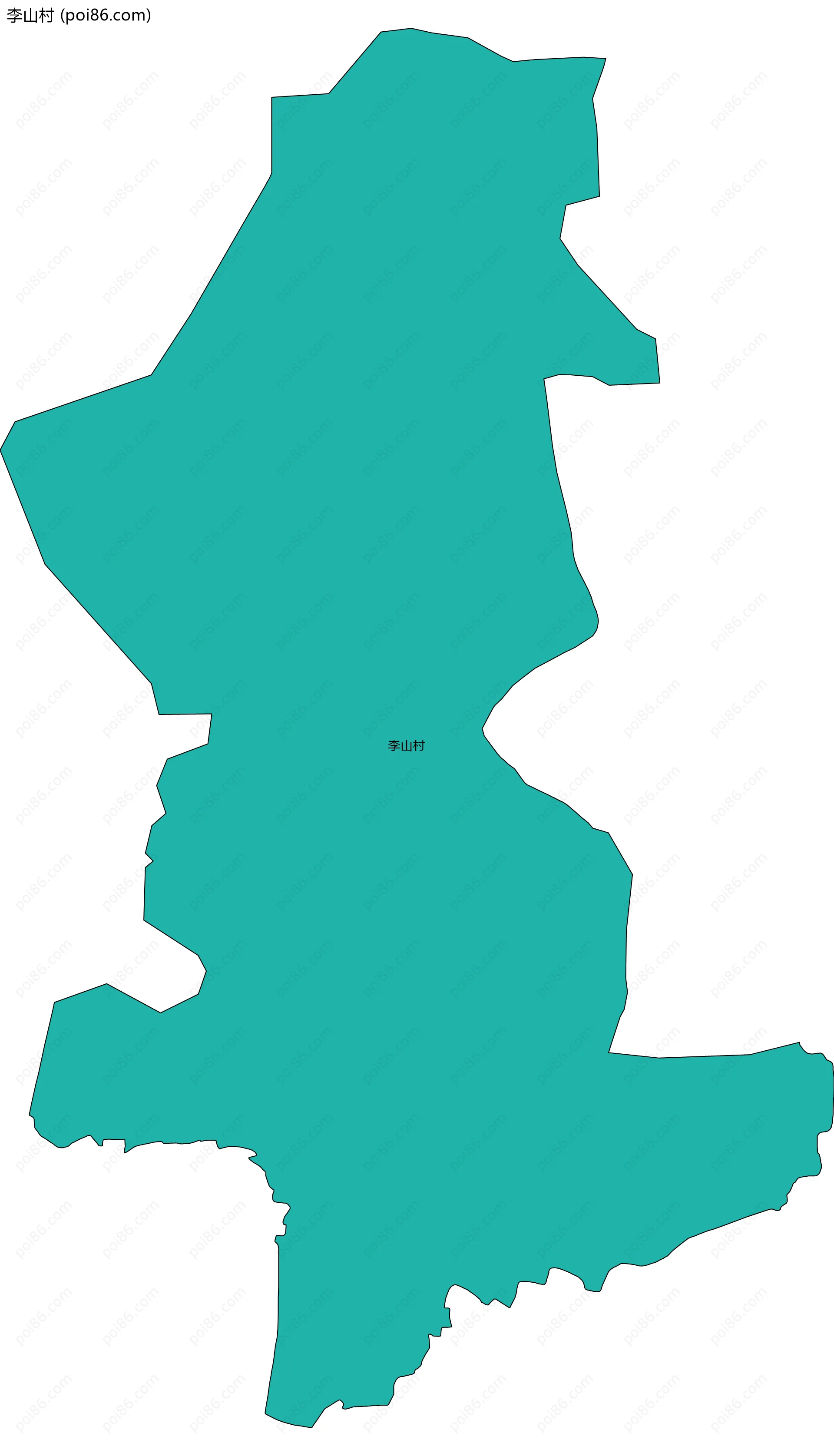 李山村边界地图