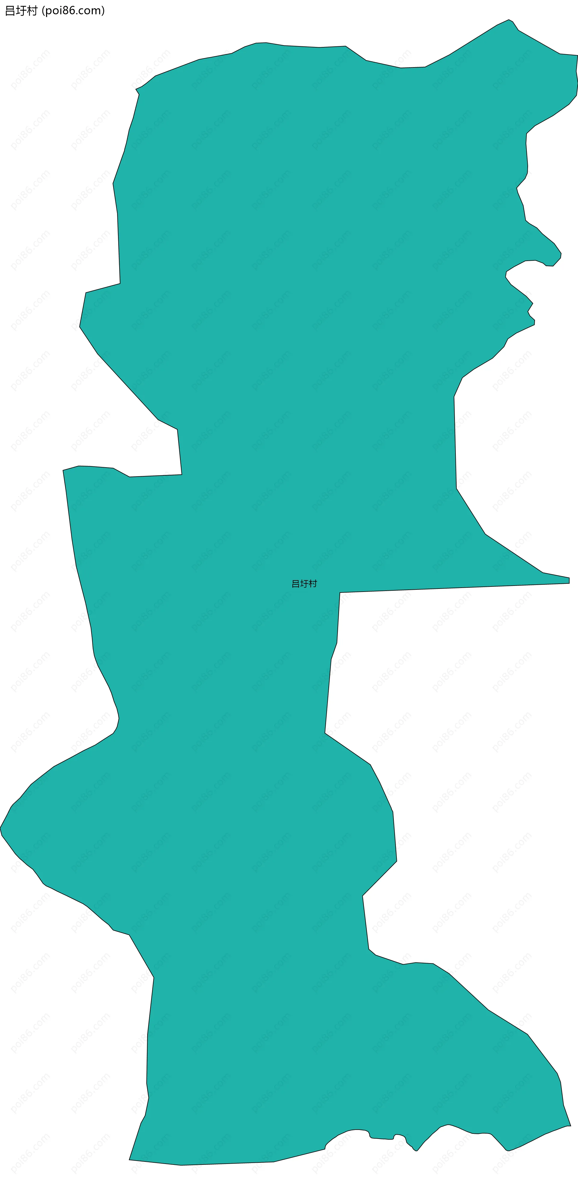 吕圩村边界地图