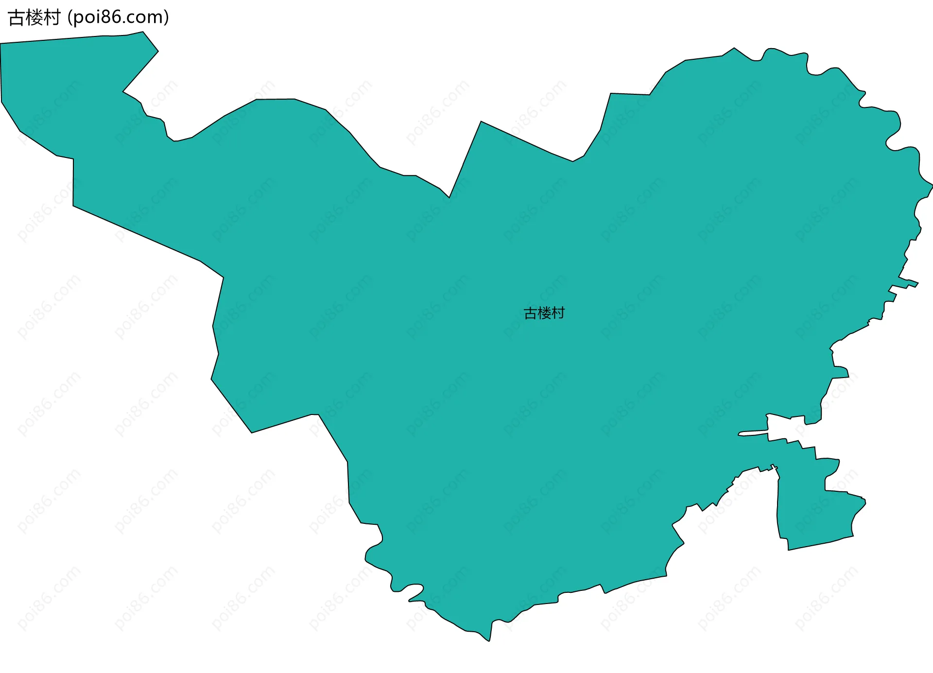 古楼村边界地图