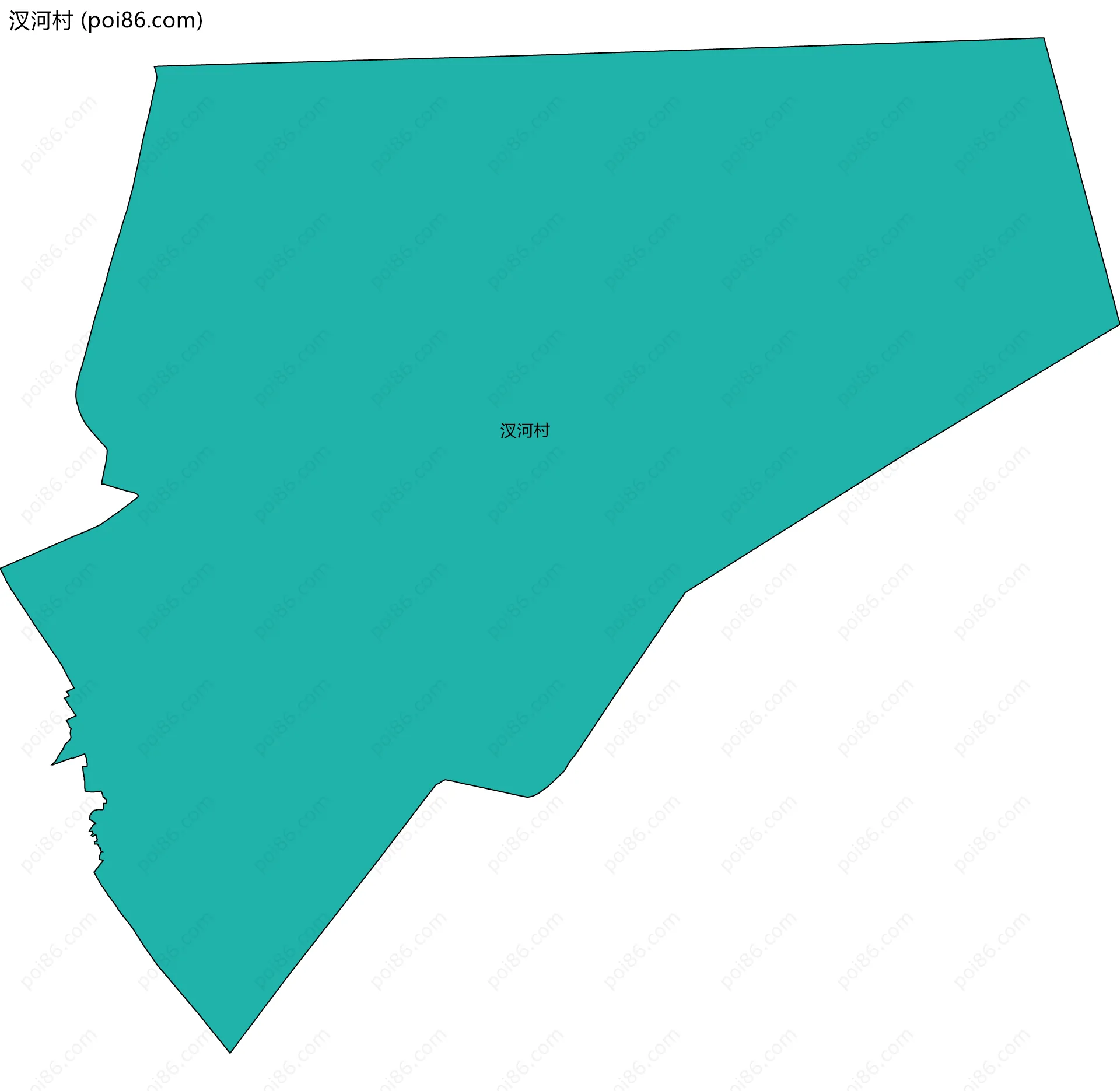 汊河村边界地图