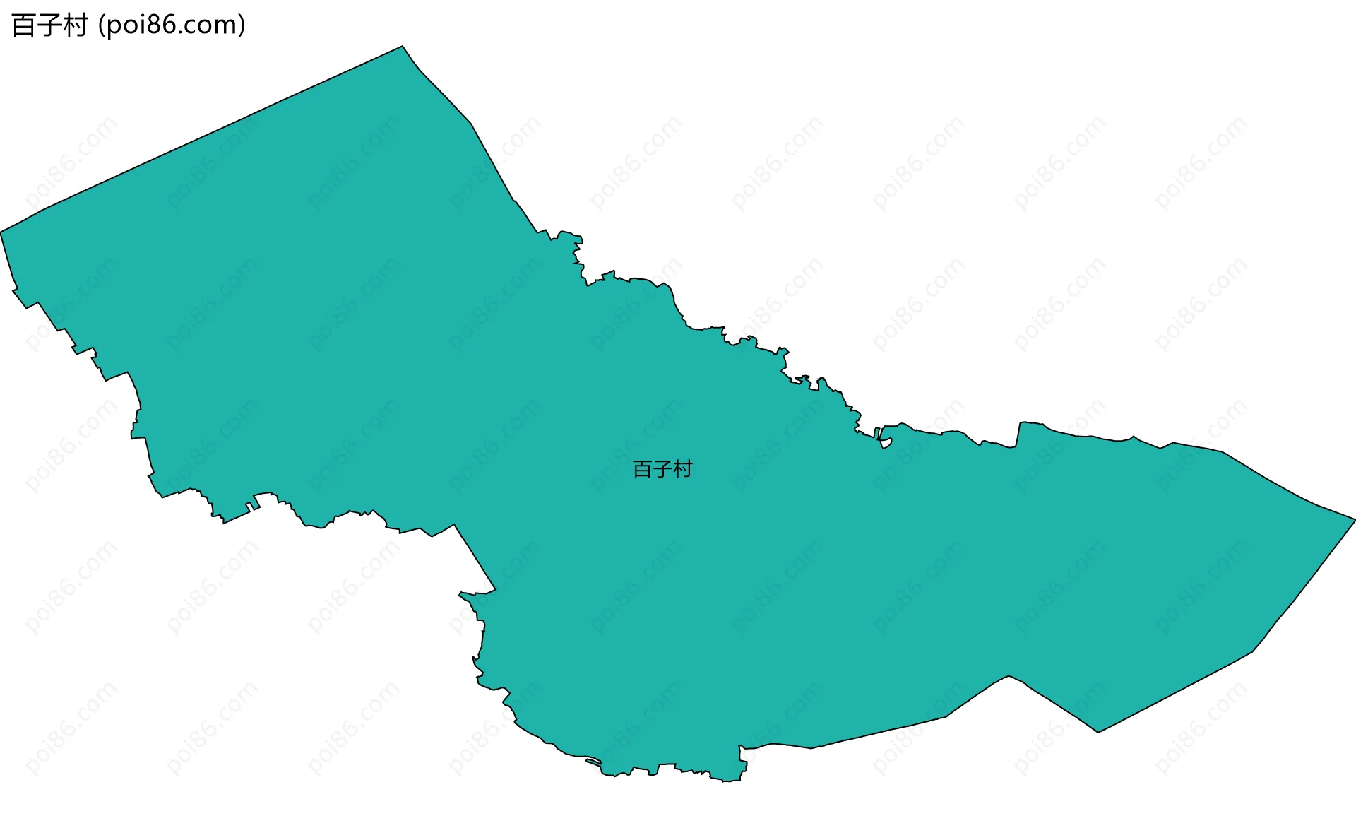 百子村边界地图