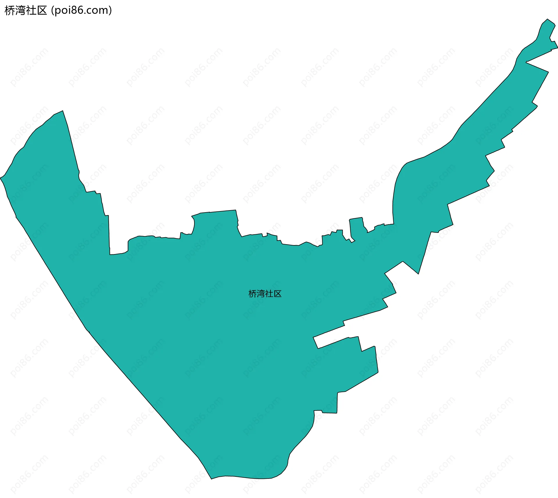 桥湾社区边界地图