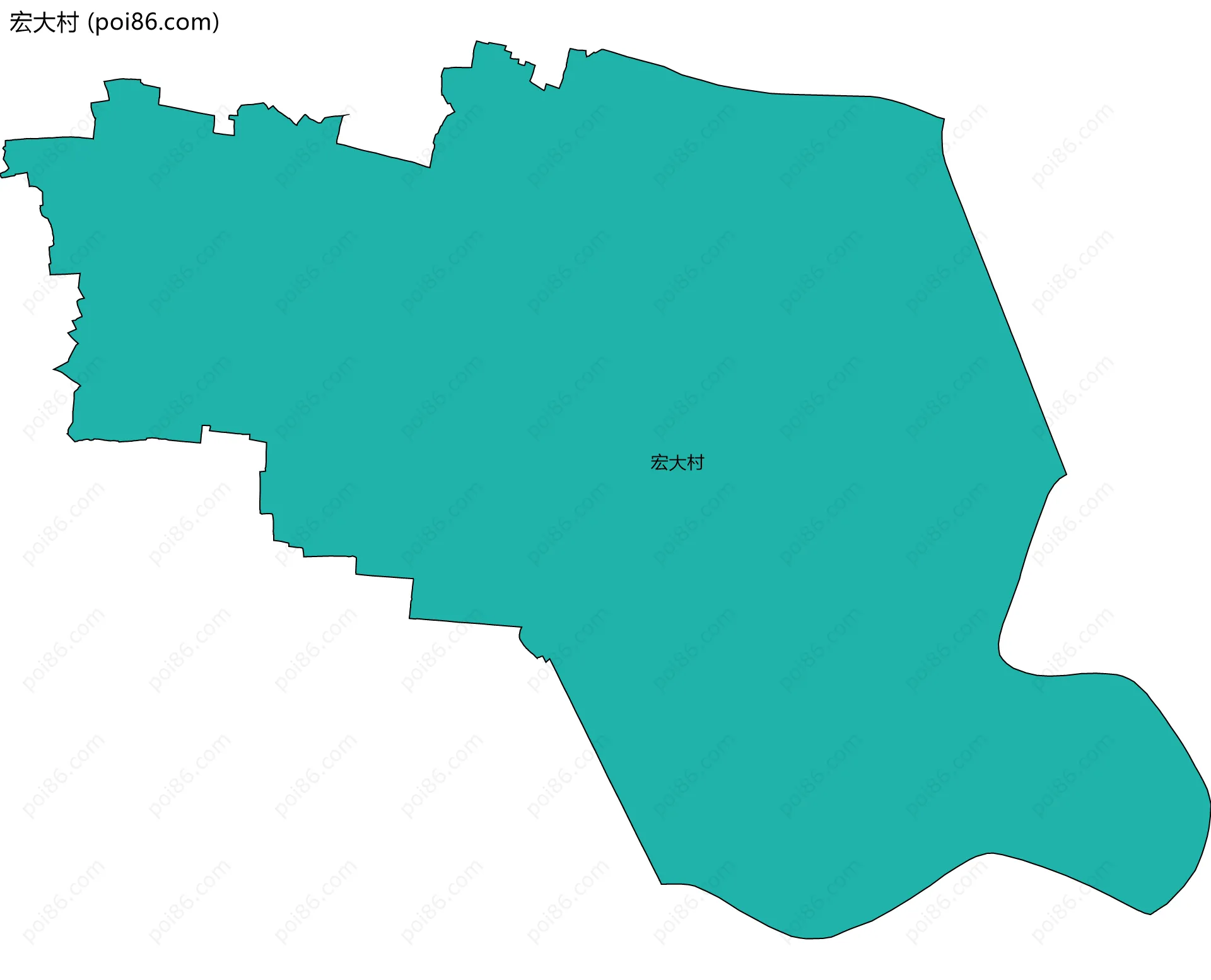 宏大村边界地图
