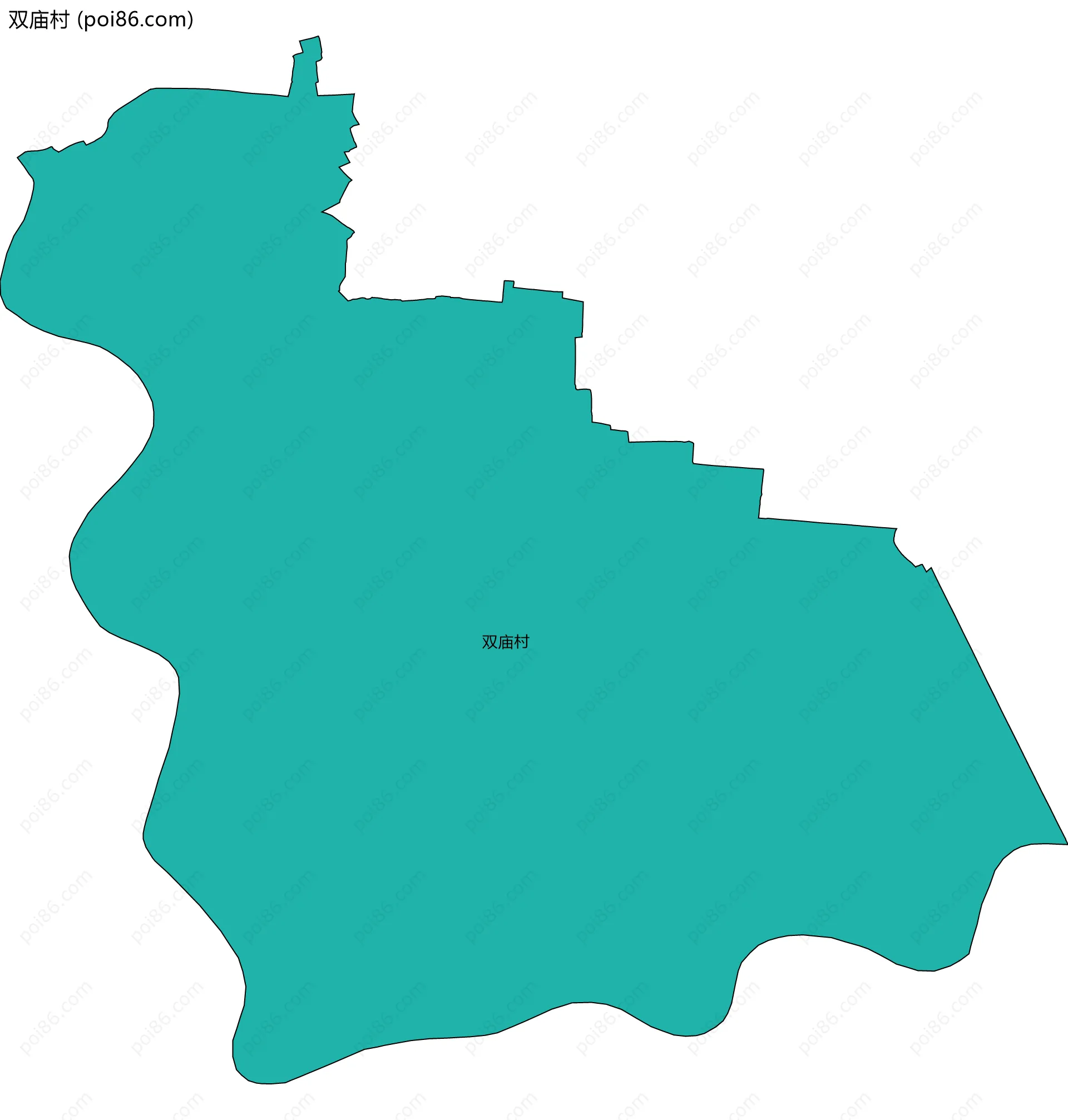 双庙村边界地图