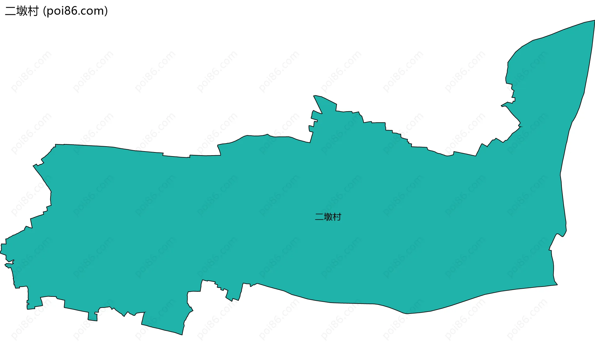 二墩村边界地图