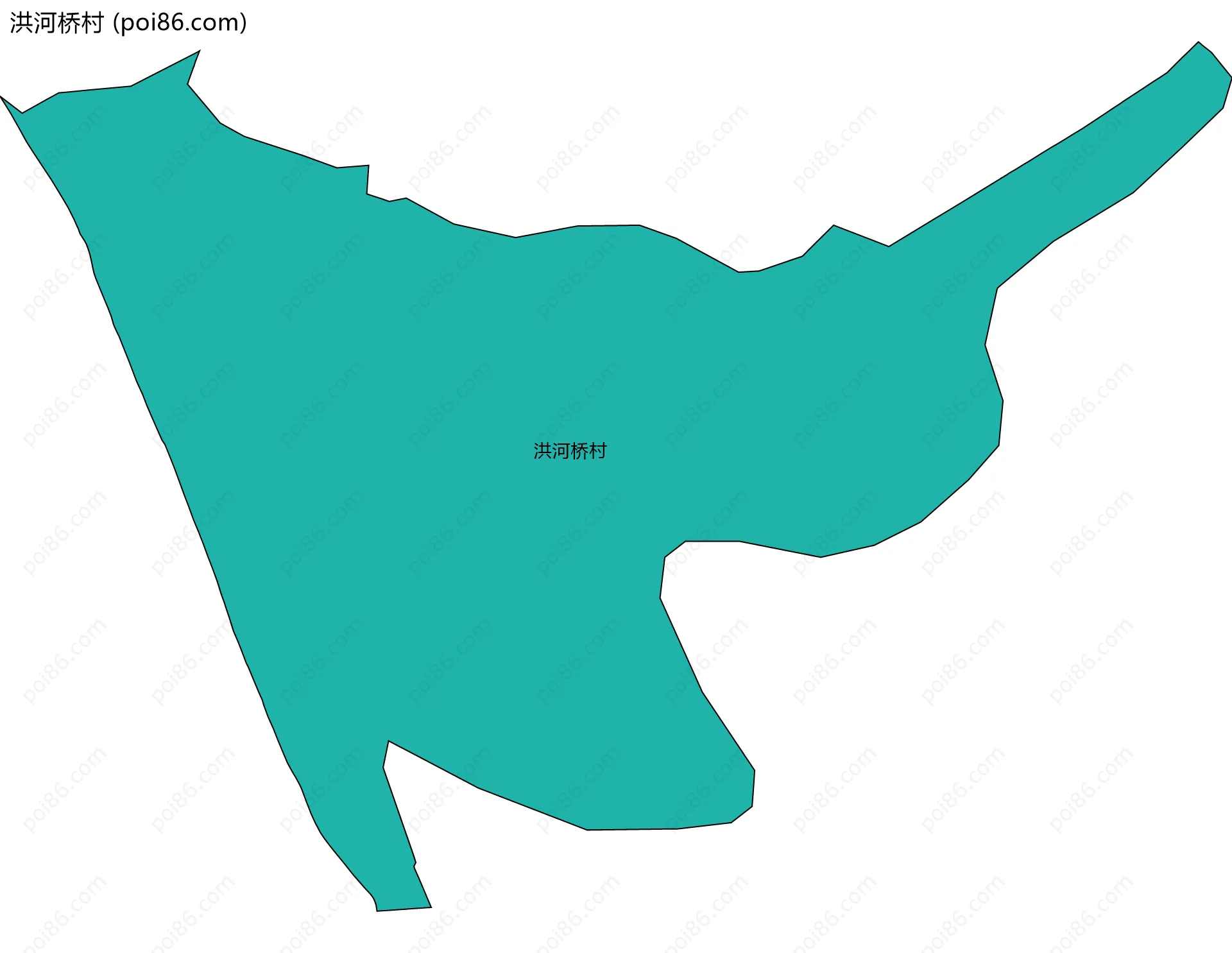 洪河桥村边界地图