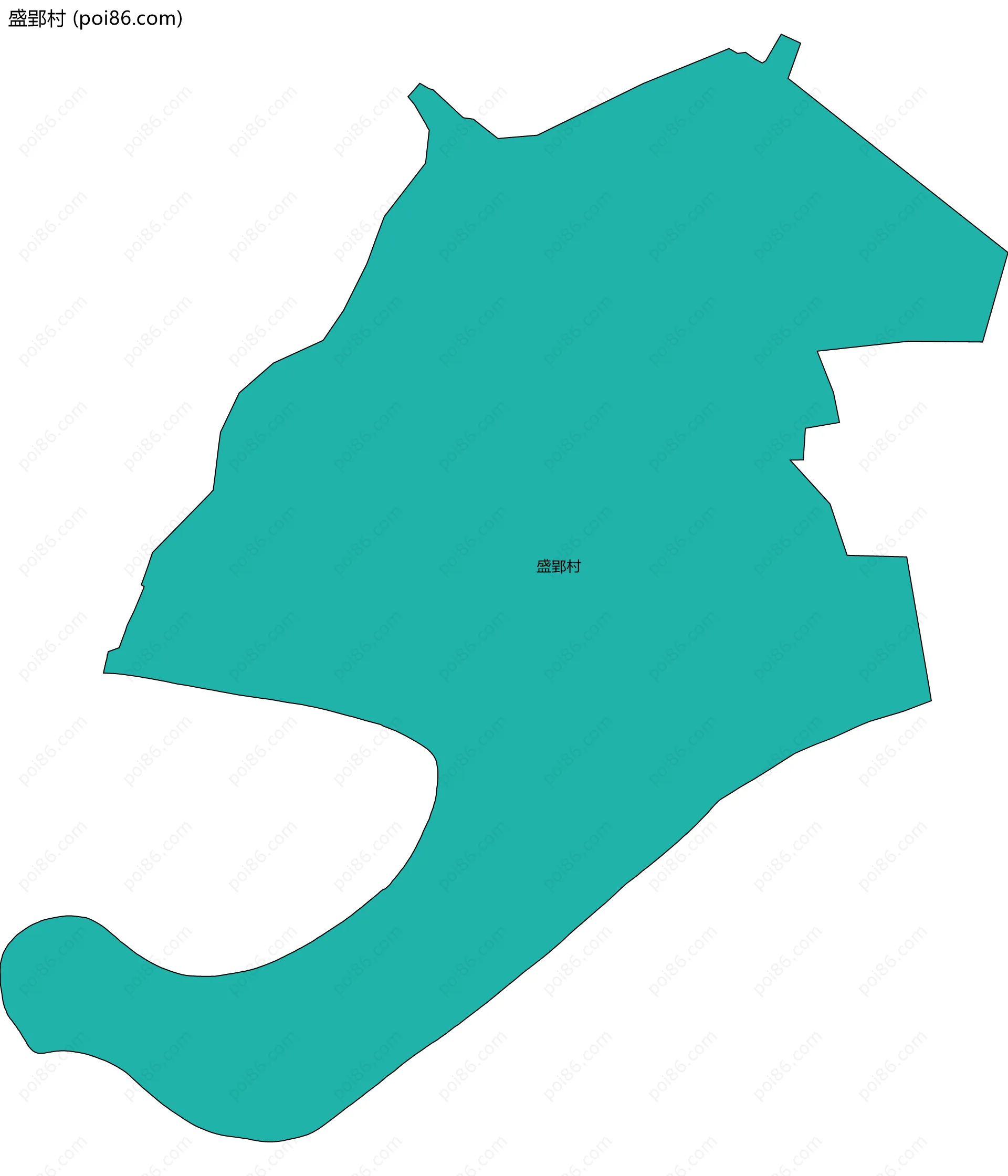 盛郢村边界地图