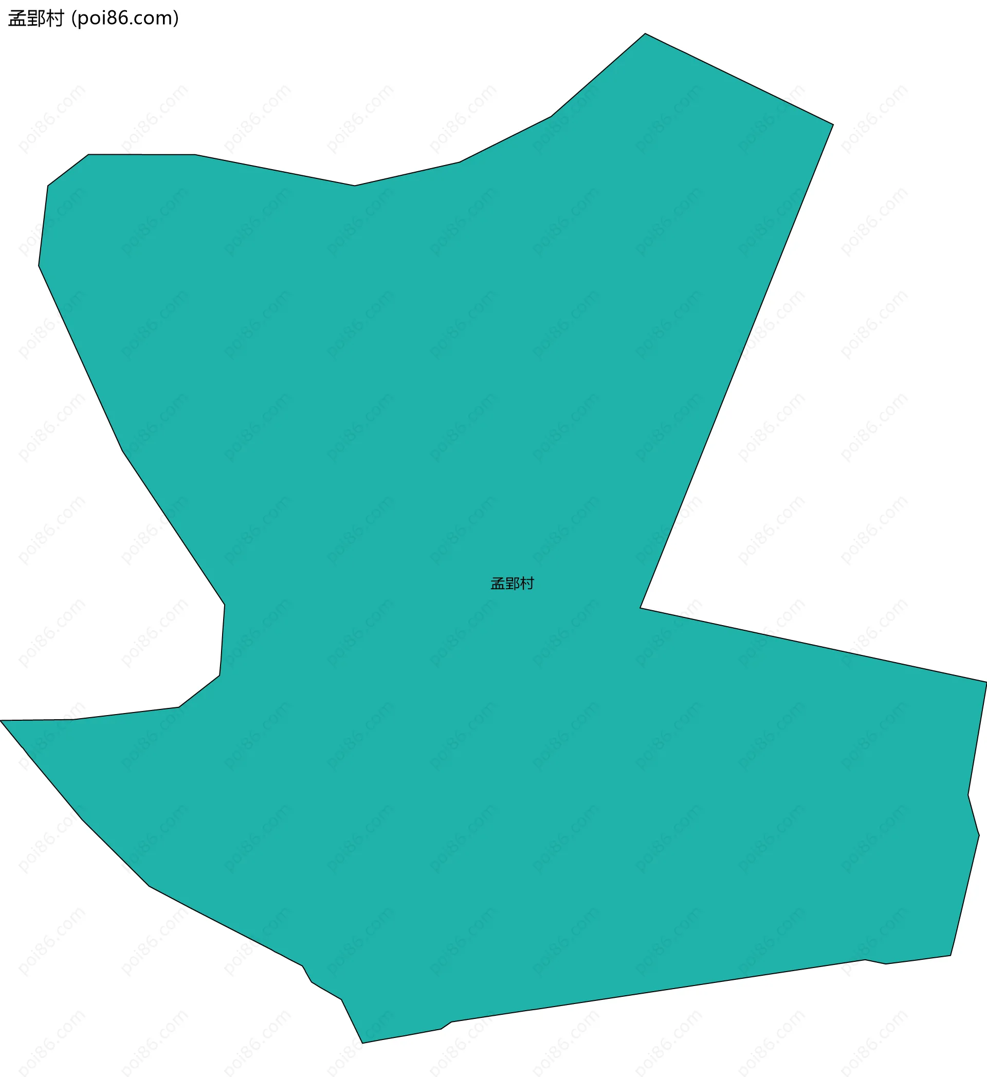 孟郢村边界地图