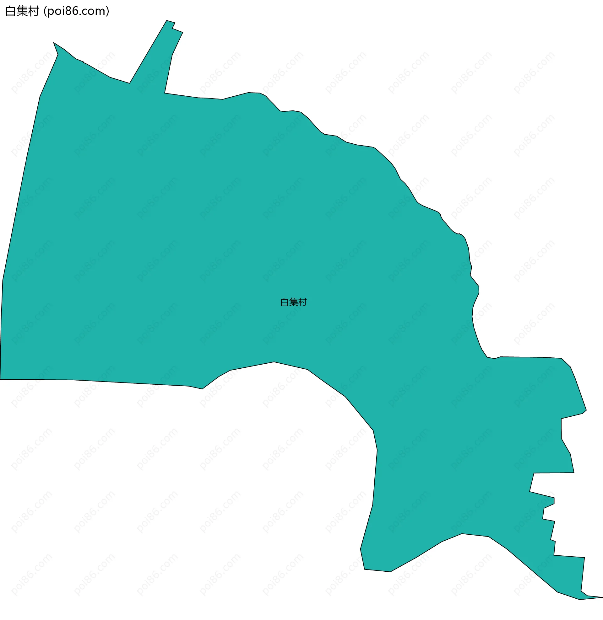 白集村边界地图
