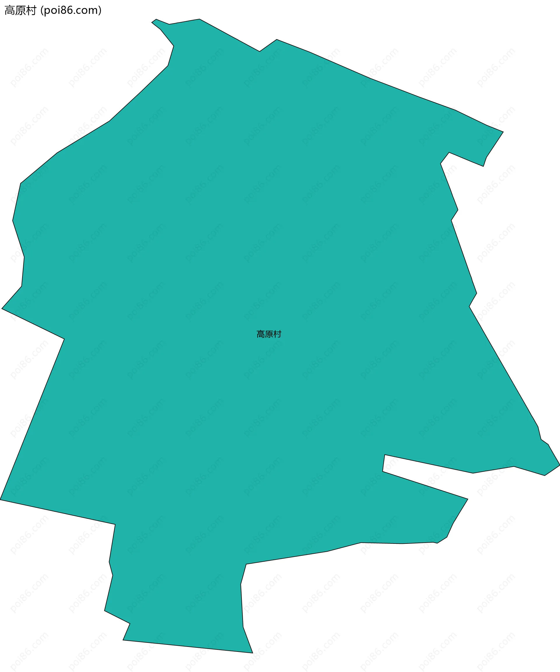 高原村边界地图