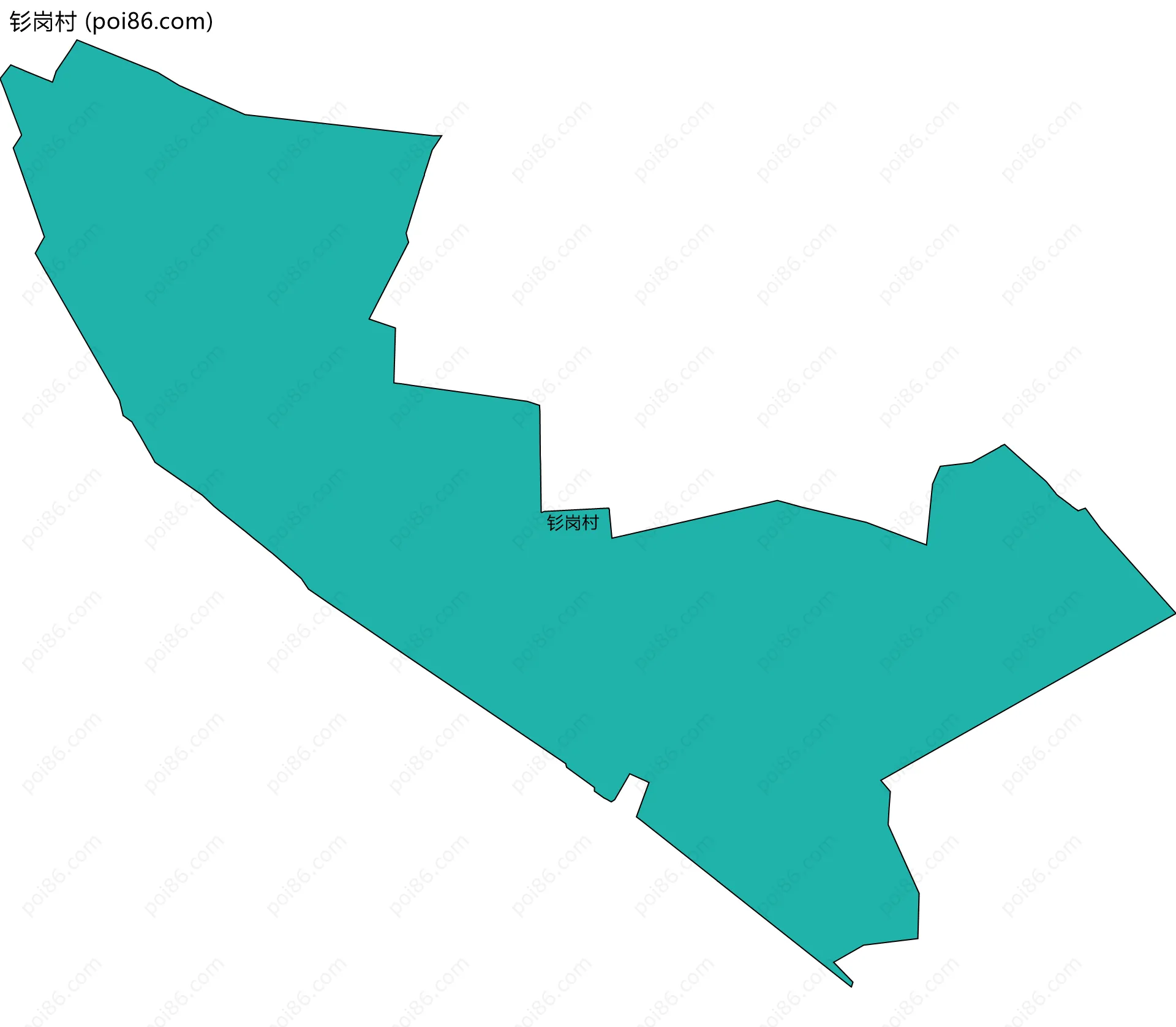 钐岗村边界地图