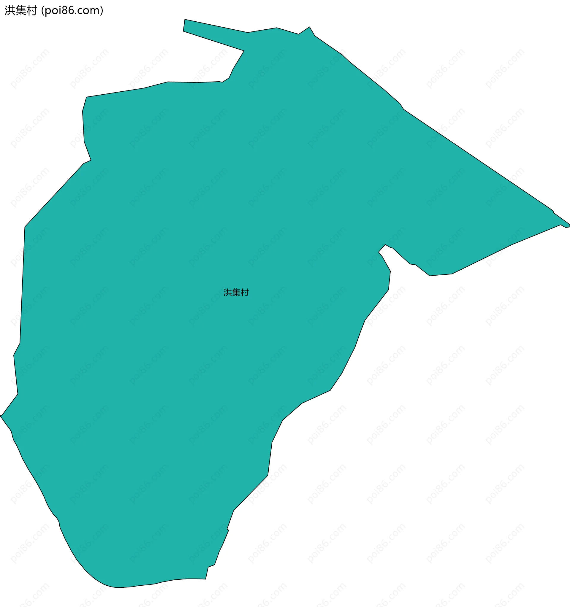洪集村边界地图