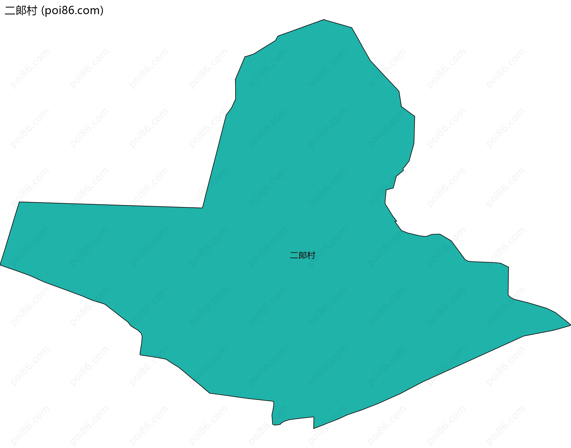 二郞村边界地图
