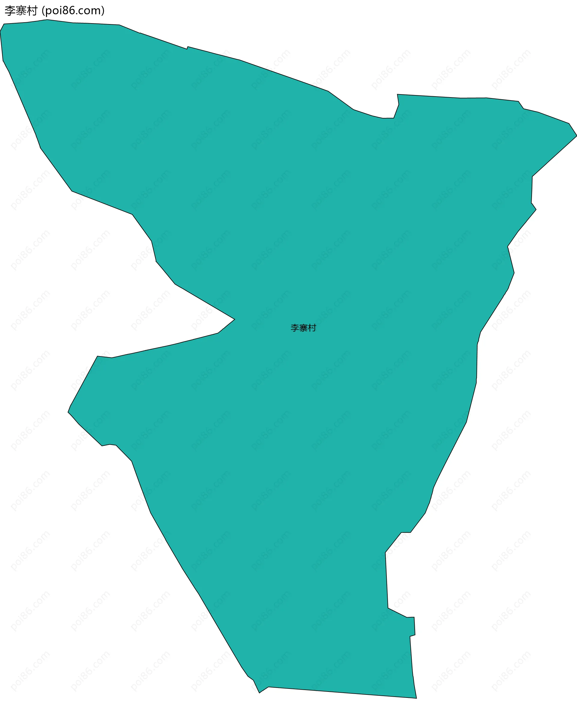 李寨村边界地图