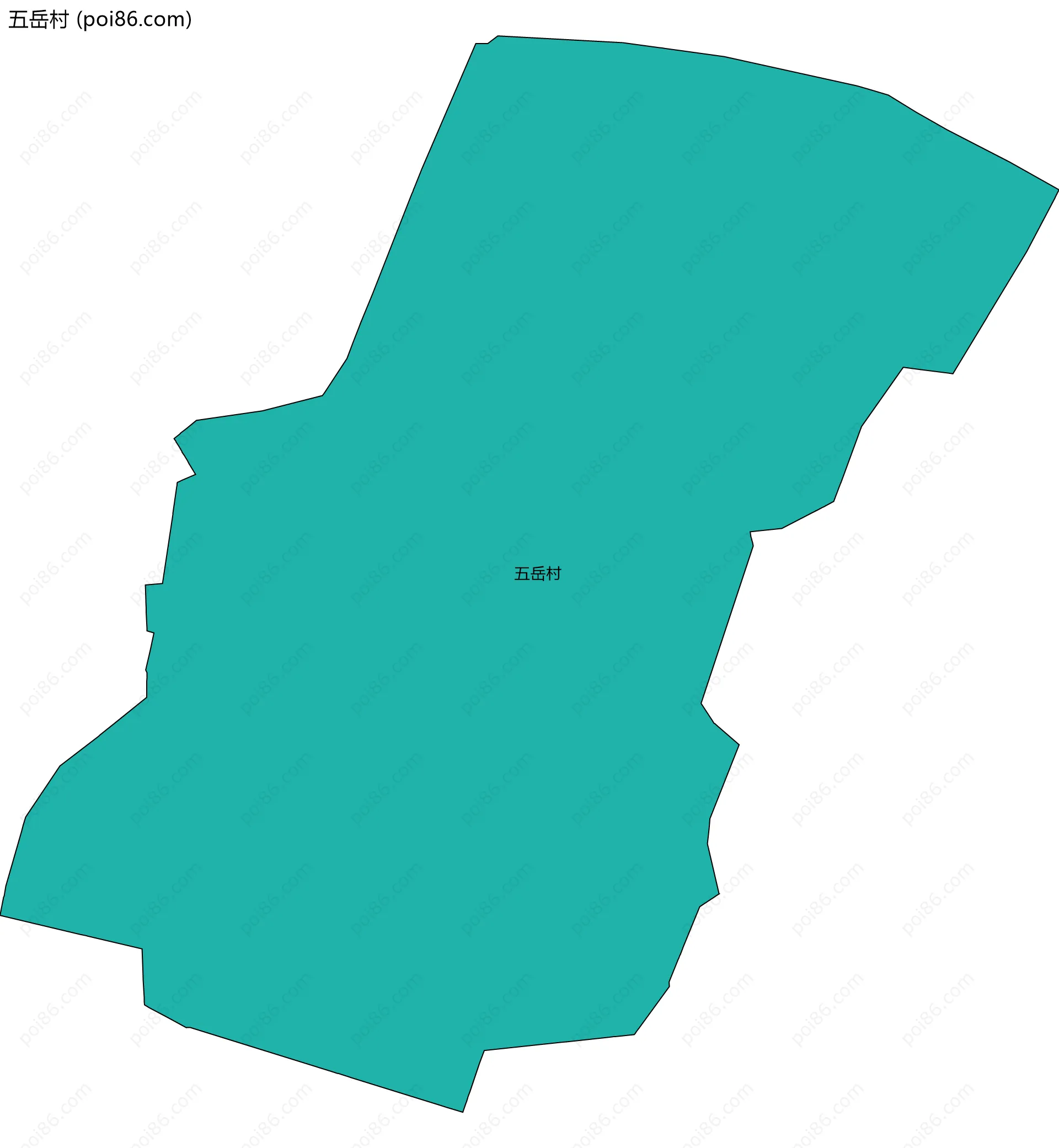 五岳村边界地图