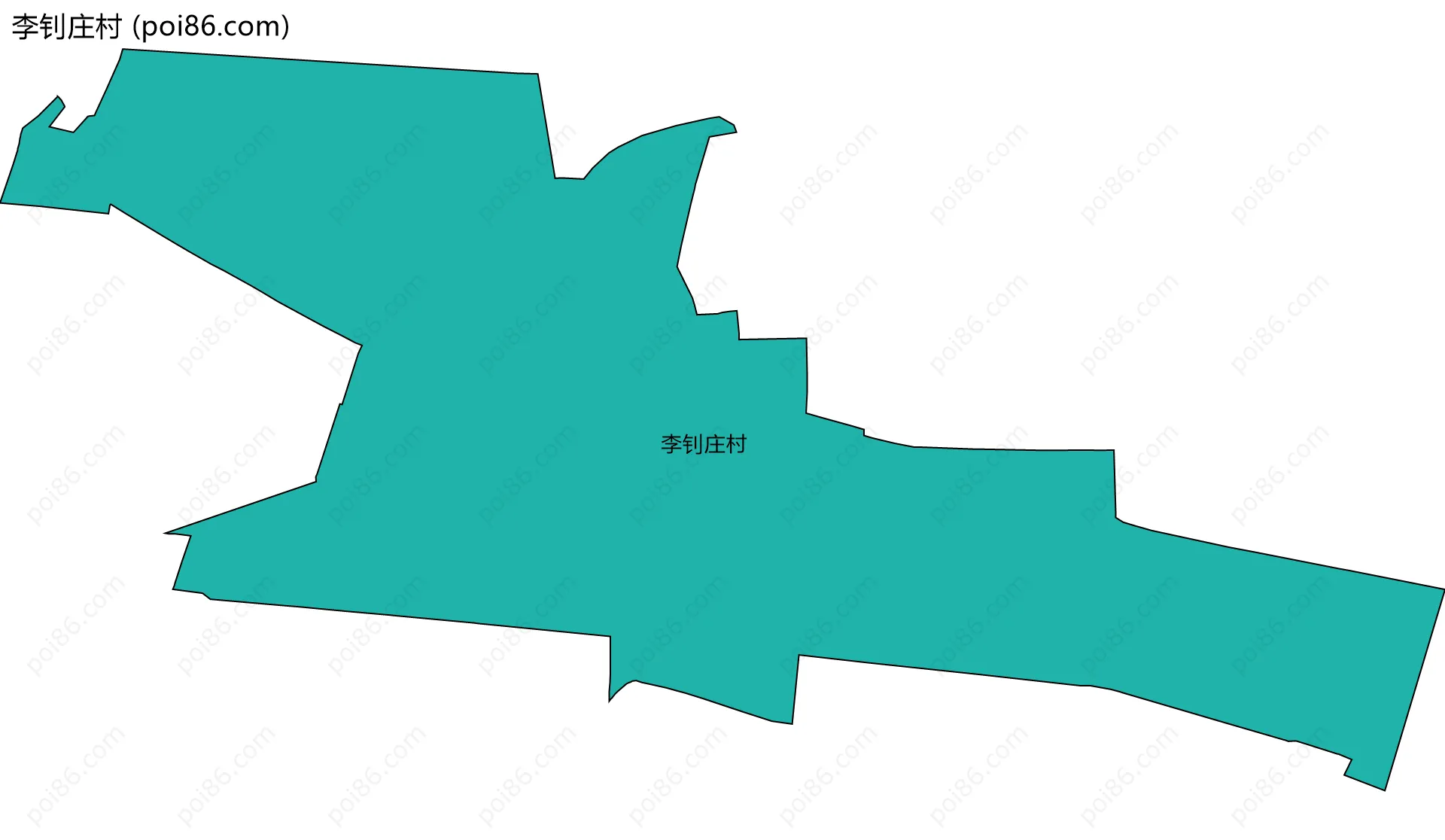 李钊庄村边界地图