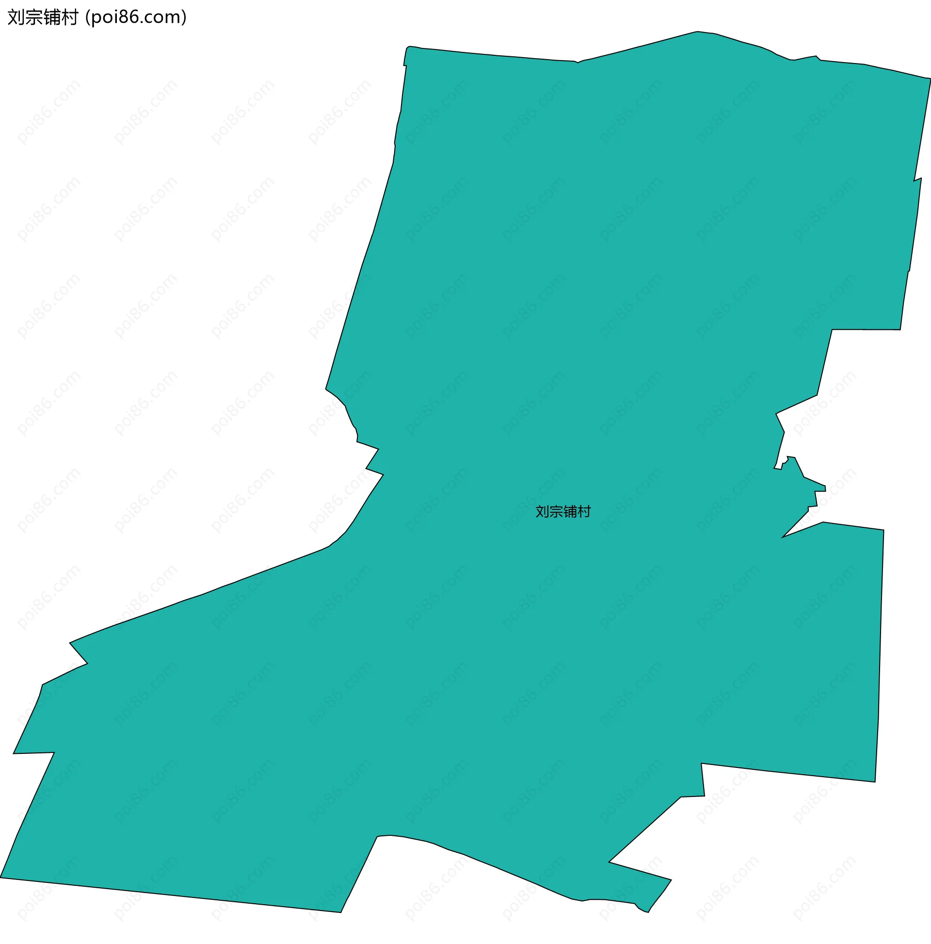 刘宗铺村边界地图