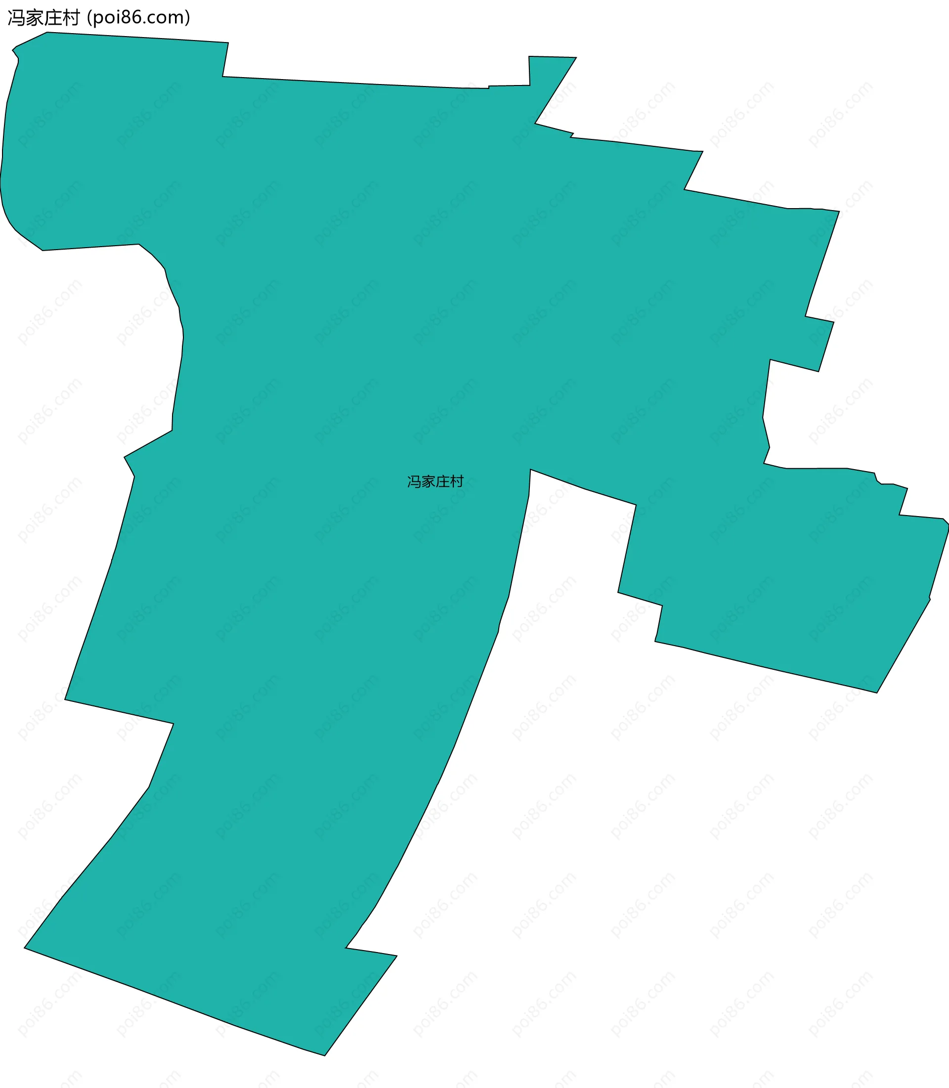 冯家庄村边界地图