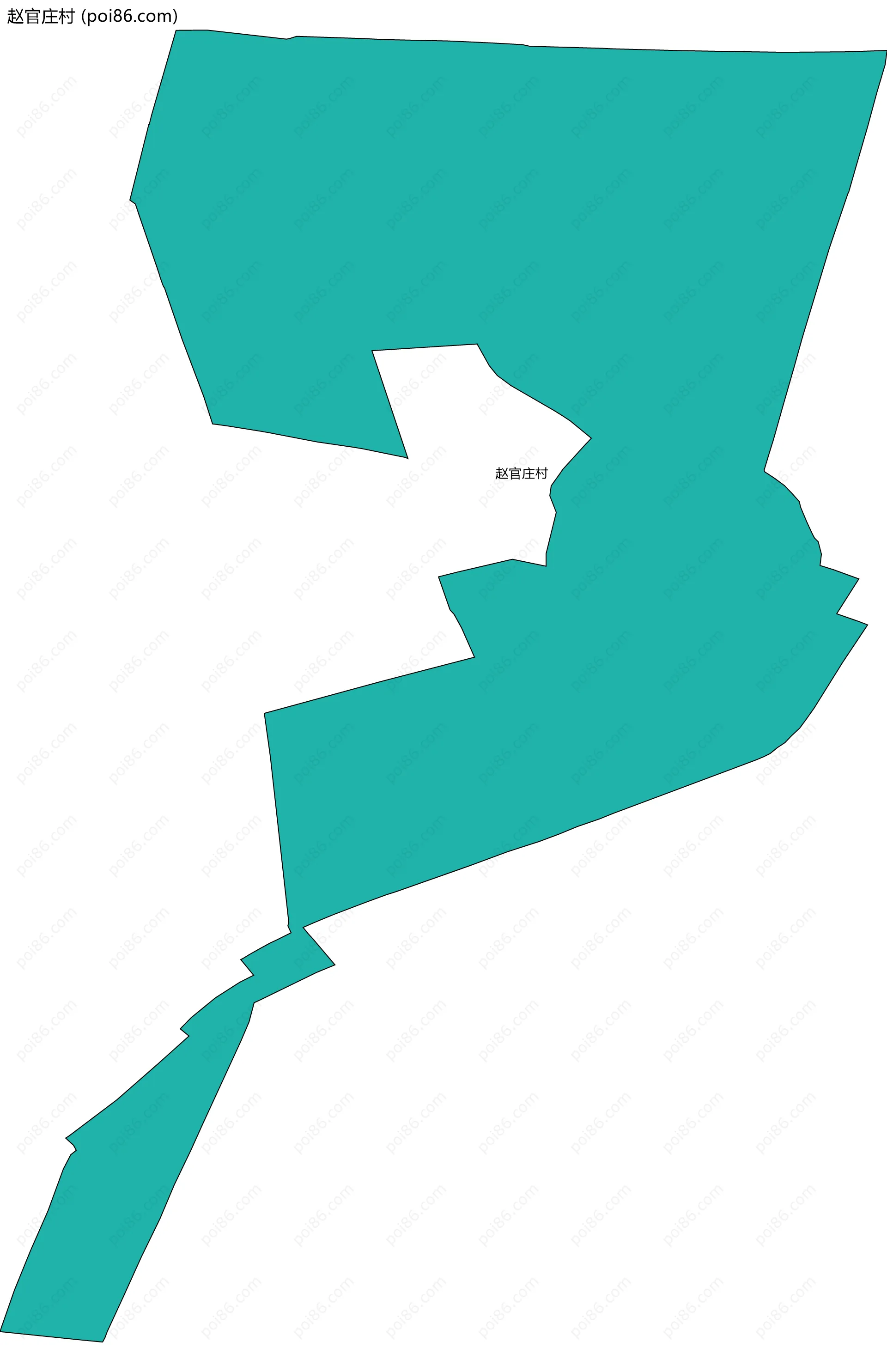 赵官庄村边界地图