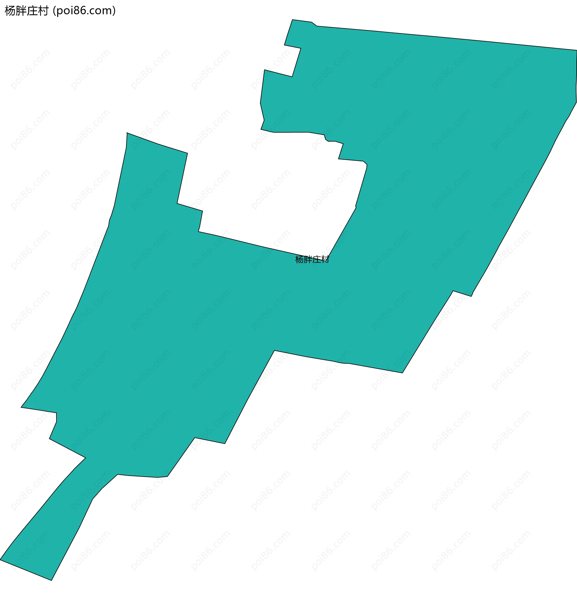 杨胖庄村边界地图