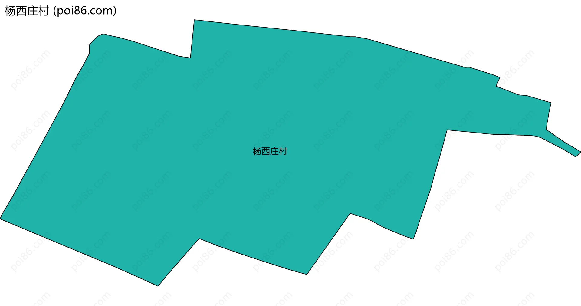 杨西庄村边界地图