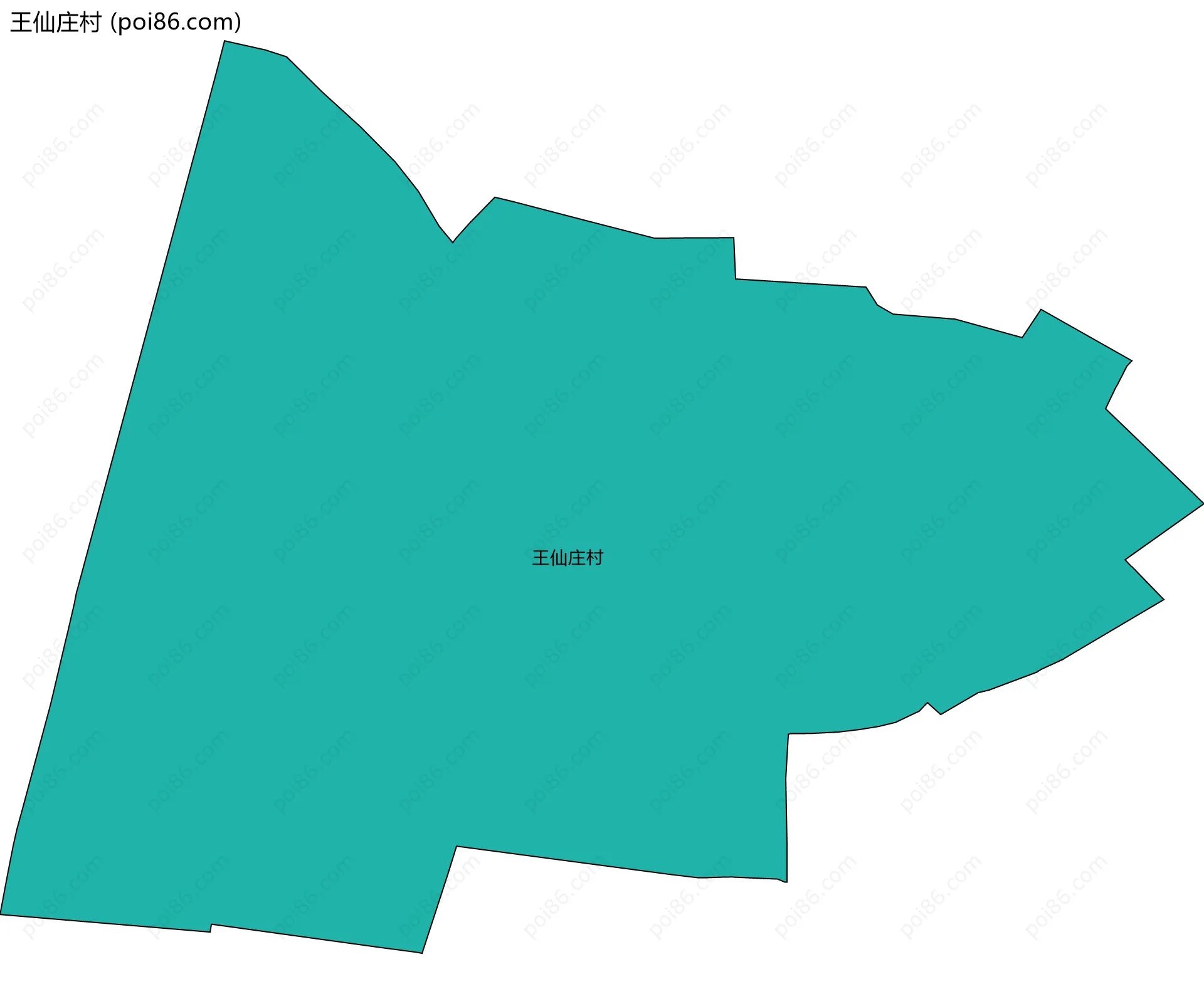 王仙庄村边界地图