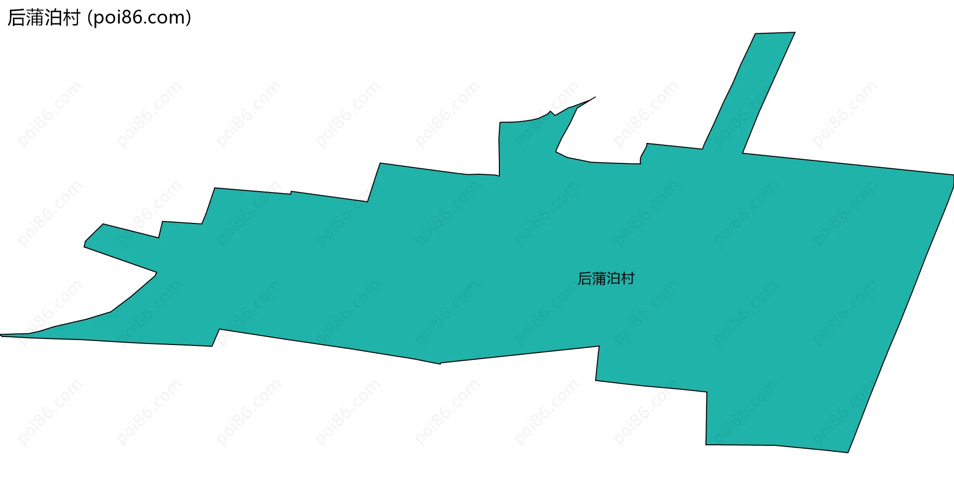 后蒲泊村边界地图