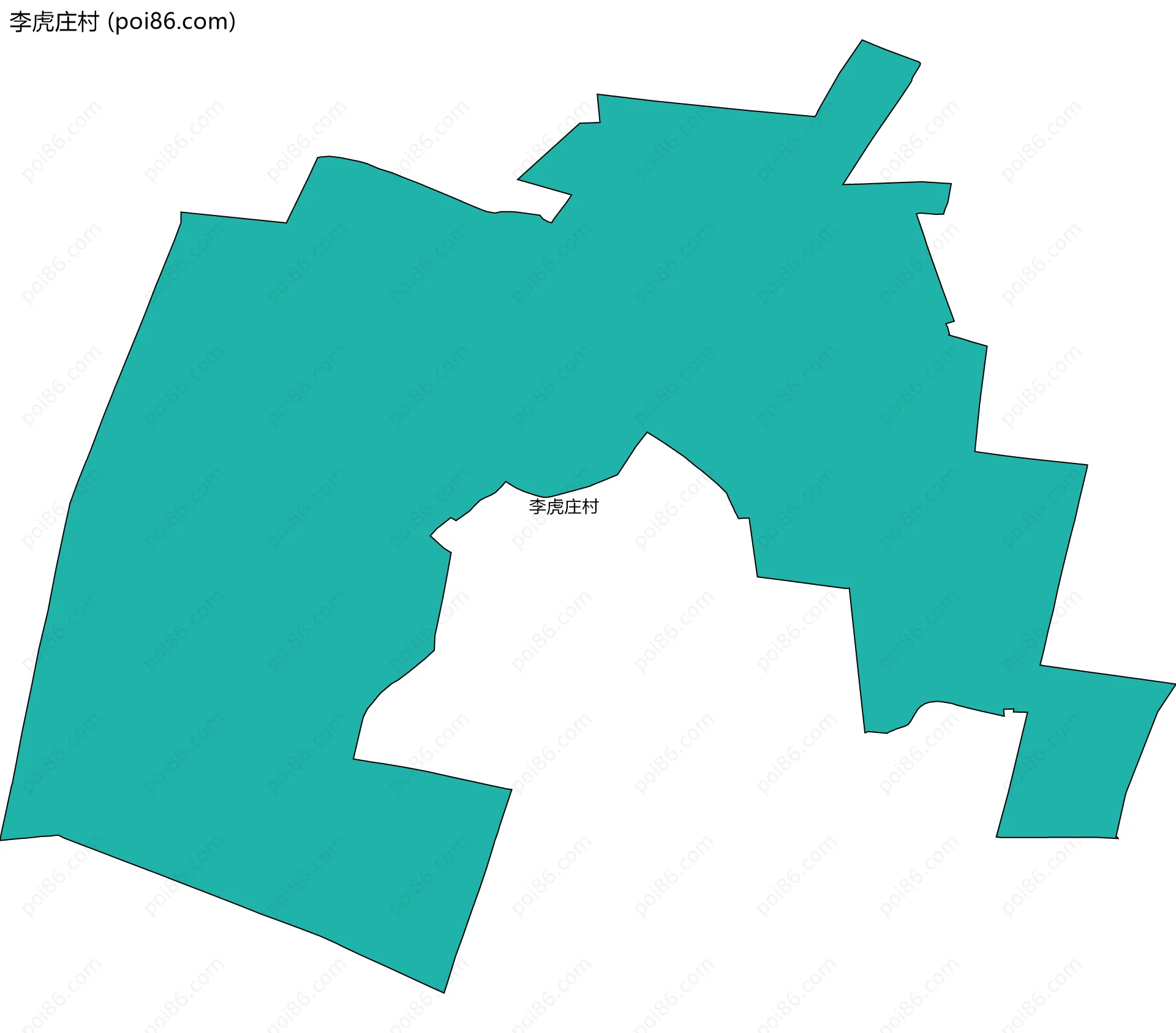李虎庄村边界地图